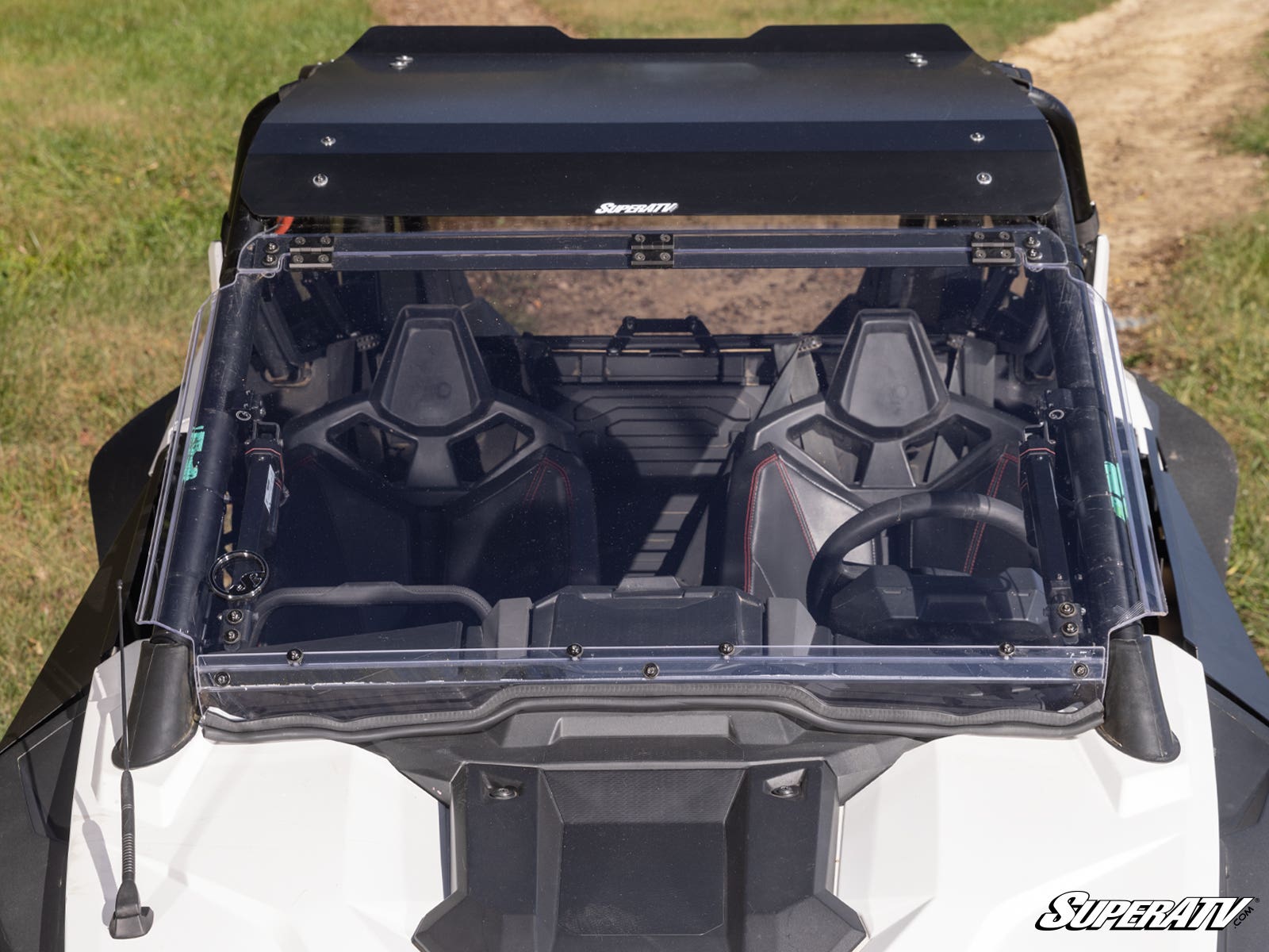 Photo of SuperATV Polaris RZR Turbo R MaxDrive Power Flip Windshield by SuperATV - Premium Windshields for UTVs / Side by Sides