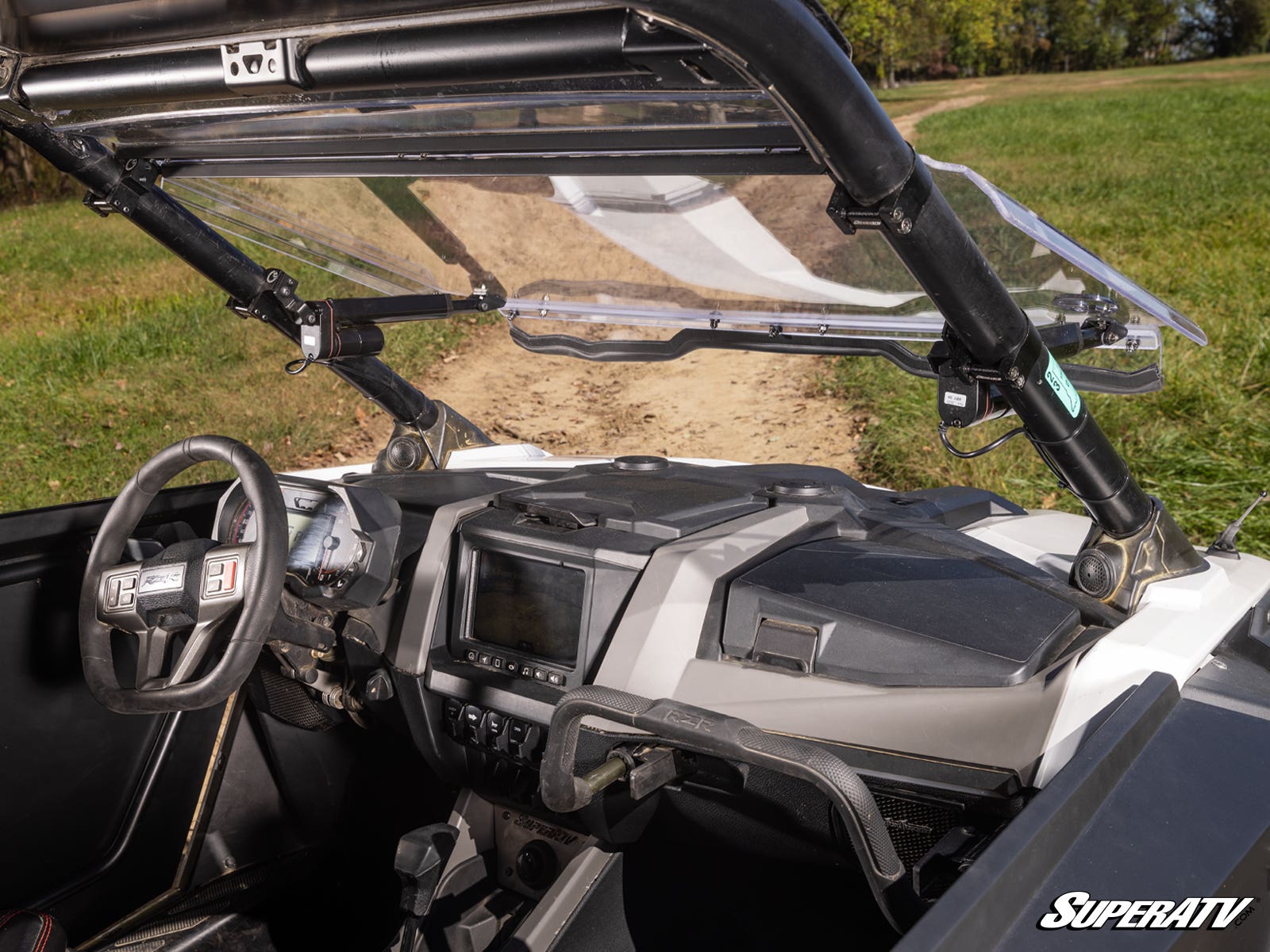 Photo of SuperATV Polaris RZR Turbo R MaxDrive Power Flip Windshield by SuperATV - Premium Windshields for UTVs / Side by Sides