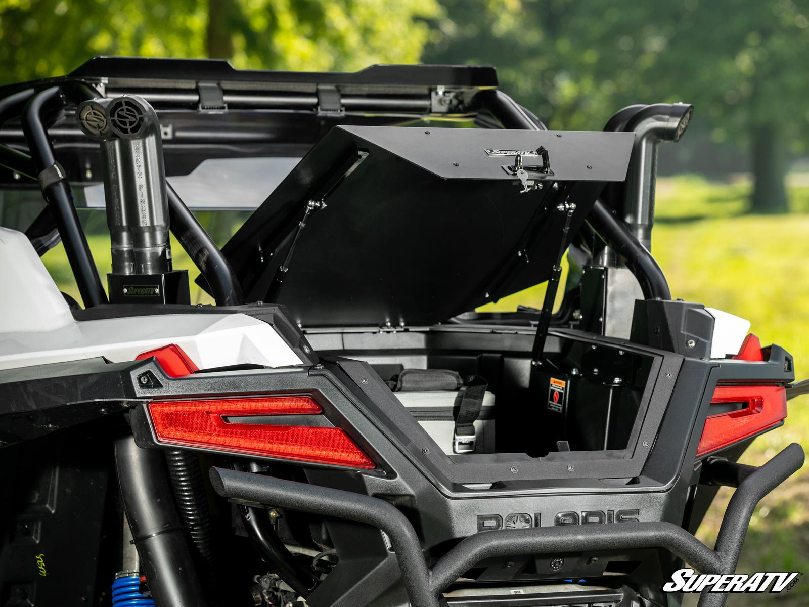 Photo of SuperATV Polaris RZR Turbo R Trunk Bed Enclosure by SuperATV - Premium Storage for UTVs / Side by Sides