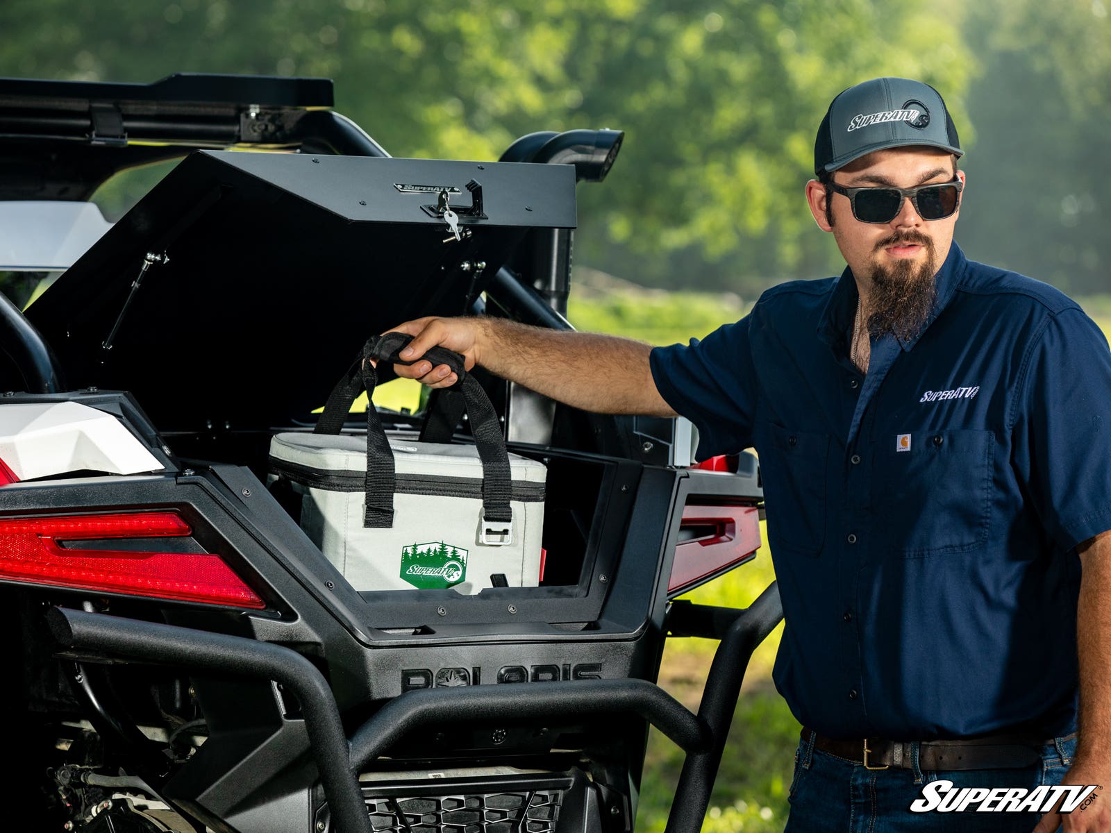 Photo of SuperATV Polaris RZR Turbo R Trunk Bed Enclosure by SuperATV - Premium Storage for UTVs / Side by Sides