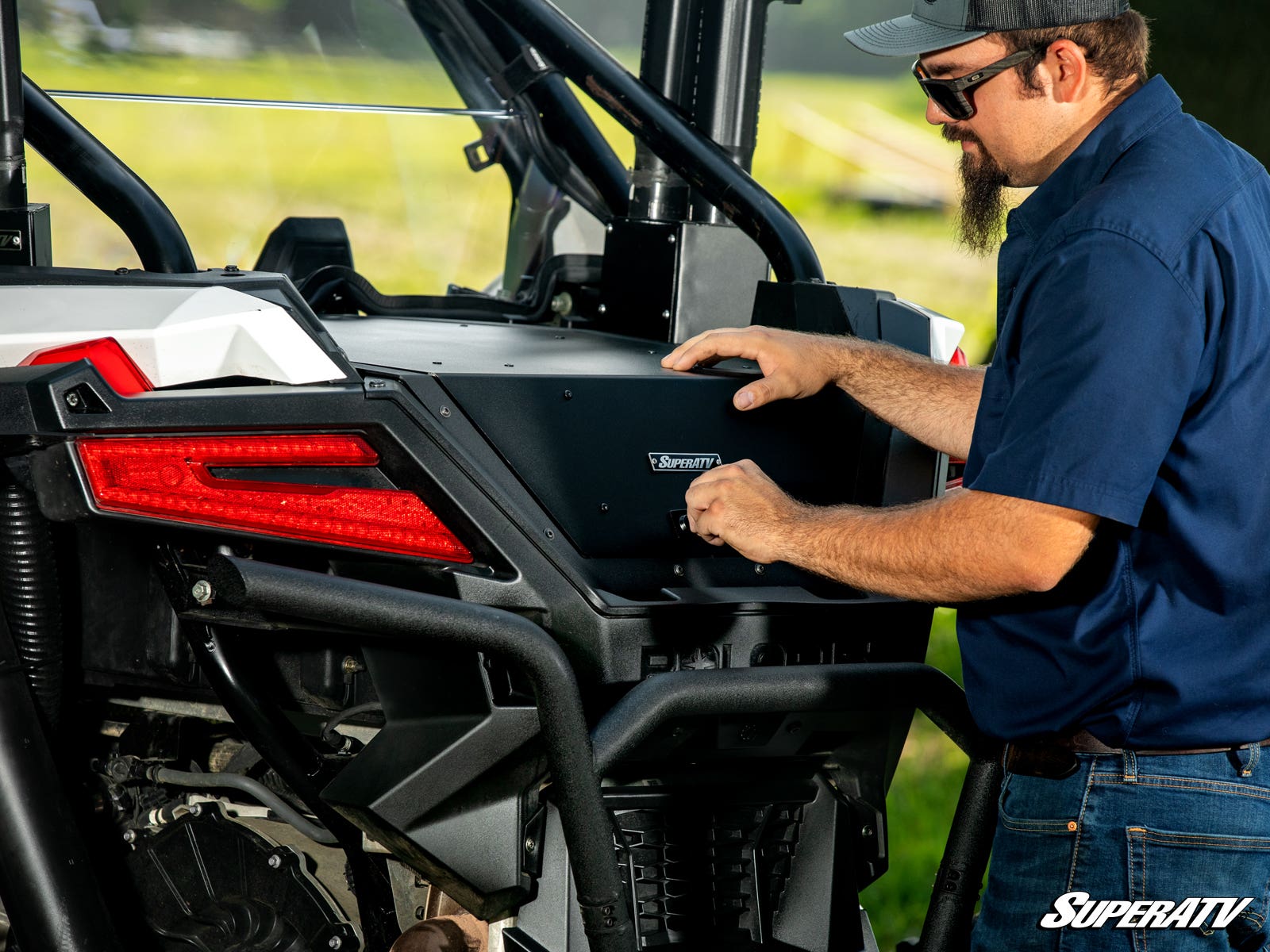 Photo of SuperATV Polaris RZR Turbo R Trunk Bed Enclosure by SuperATV - Premium Storage for UTVs / Side by Sides