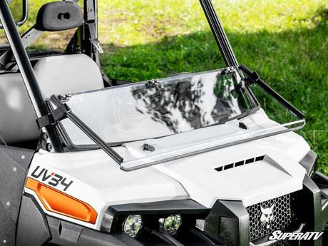 Photo of SuperATV Bobcat UV34 Scratch-Resistant Flip Down Windshield by SuperATV - Premium Windshields for UTVs / Side by Sides