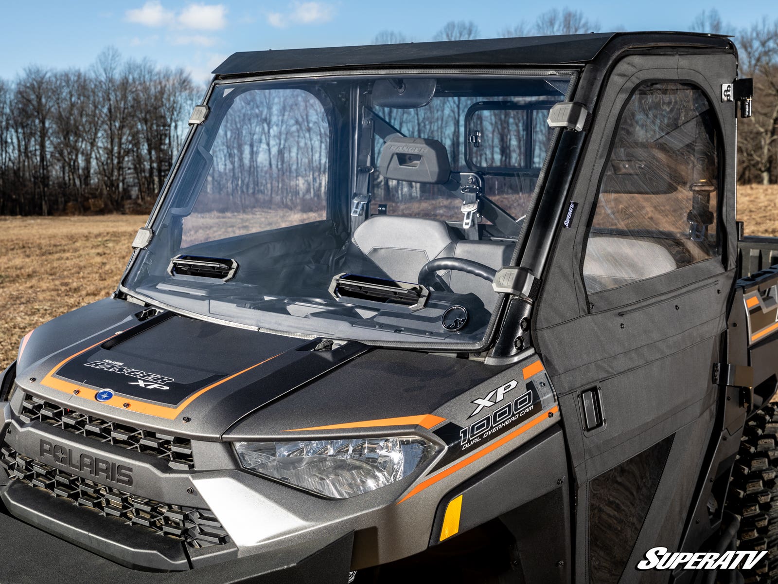 Photo of SuperATV Bobcat UV34 Vented Full Windshield by SuperATV - Premium Windshields for UTVs / Side by Sides
