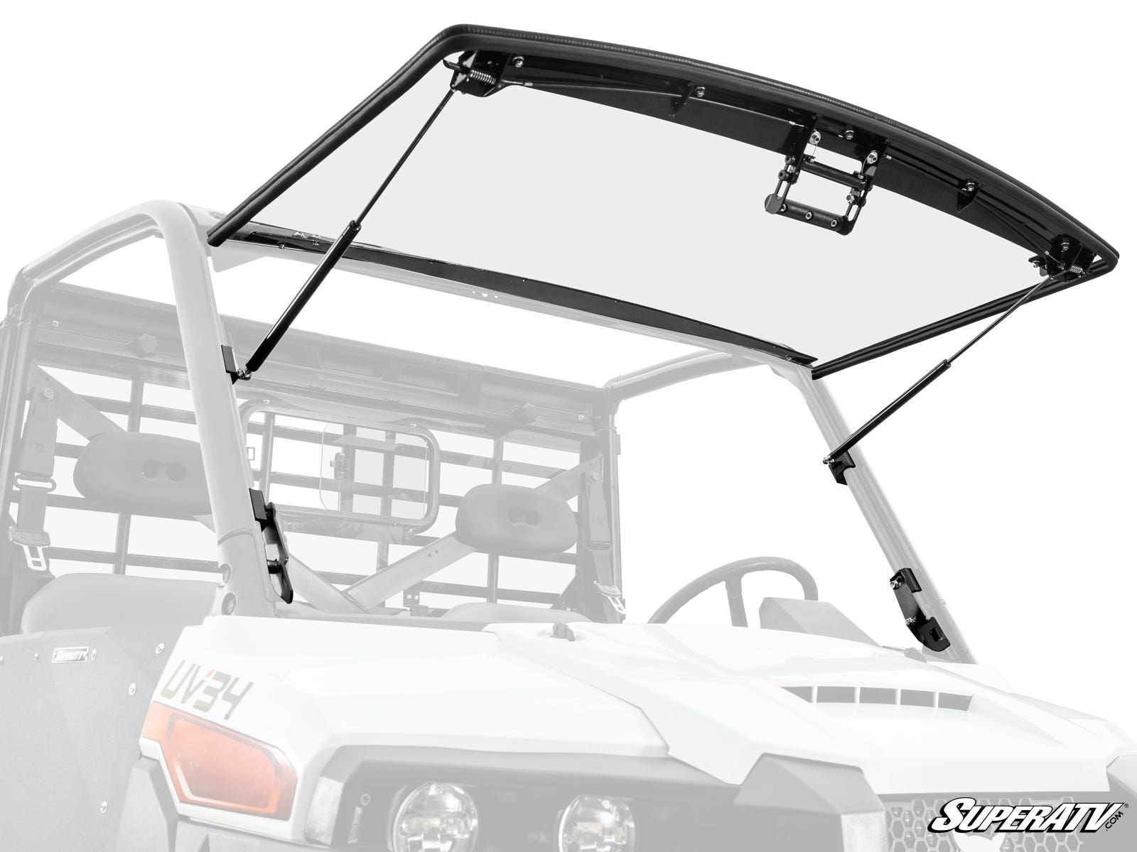 Photo of SuperATV Bobcat UV34 Scratch-Resistant Flip Windshield by SuperATV - Premium Windshields for UTVs / Side by Sides