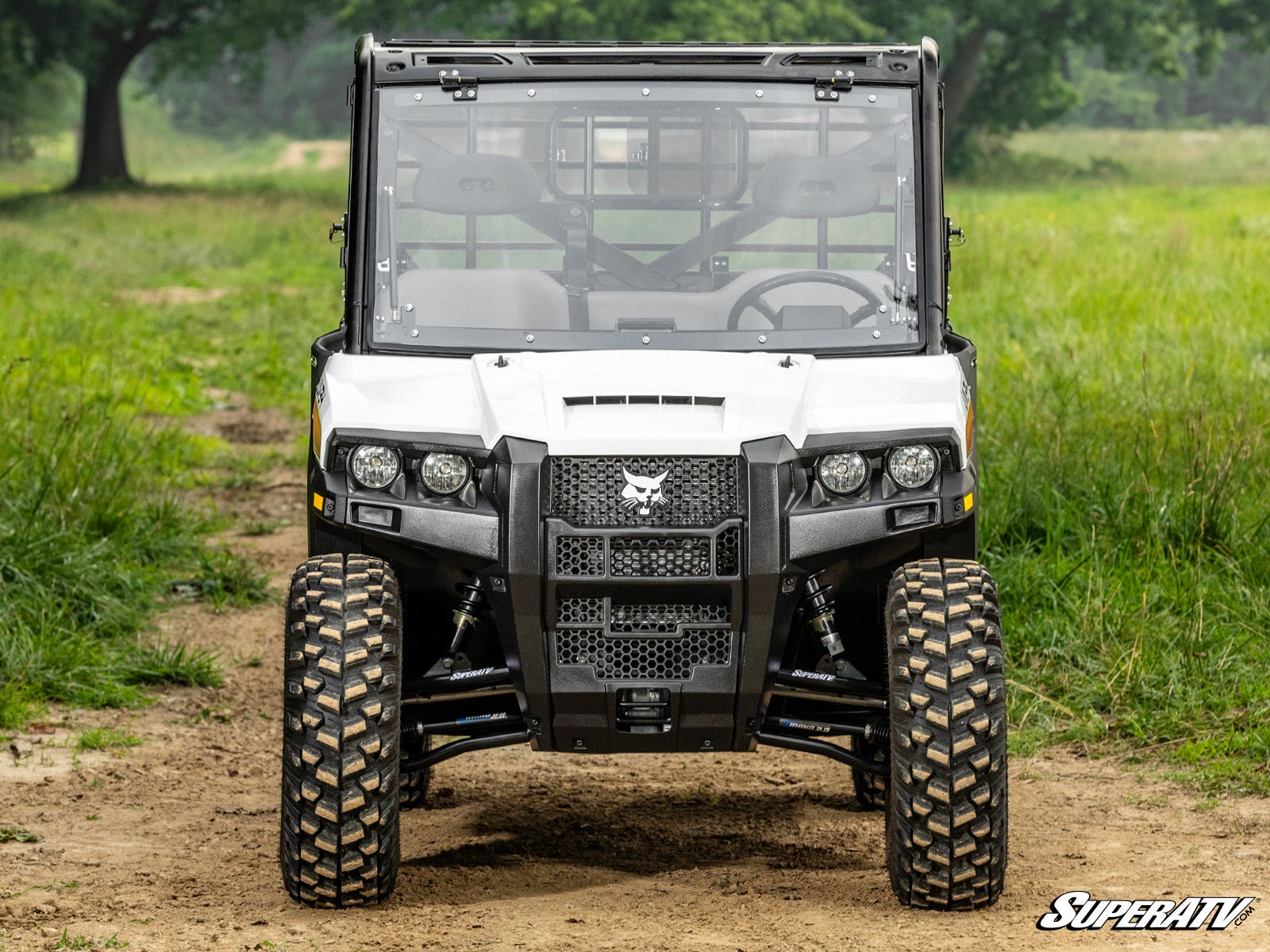 Photo of SuperATV Bobcat UV34 Scratch-Resistant Flip Windshield by SuperATV - Premium Windshields for UTVs / Side by Sides