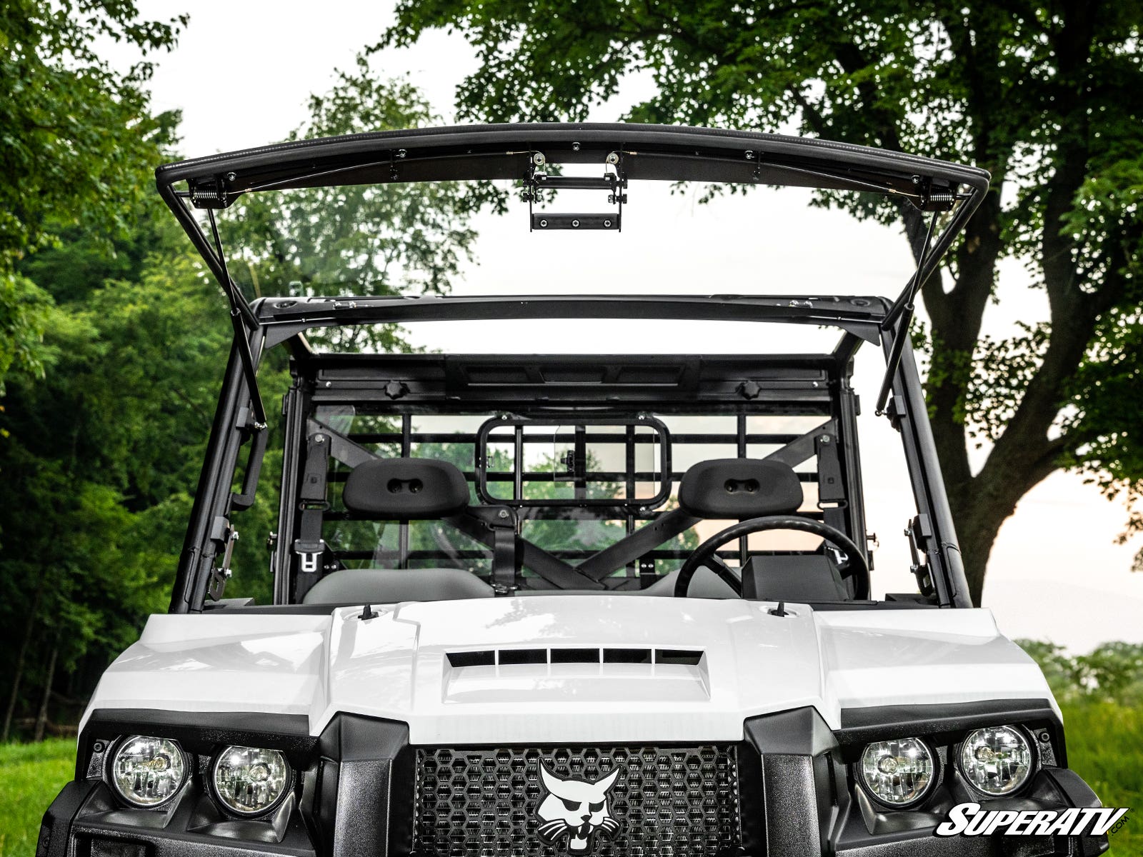 Photo of SuperATV Bobcat UV34 Scratch-Resistant Flip Windshield by SuperATV - Premium Windshields for UTVs / Side by Sides