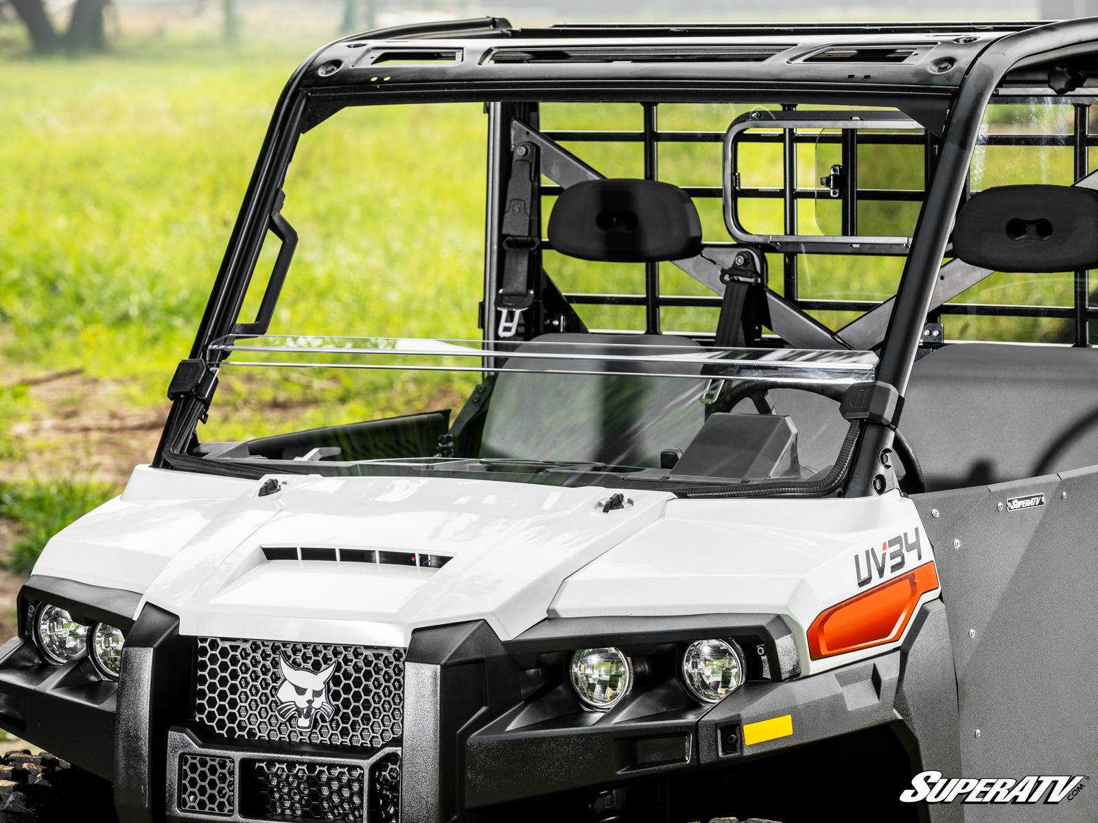 Photo of SuperATV Bobcat UV34 Half Windshield by SuperATV - Premium Windshields for UTVs / Side by Sides