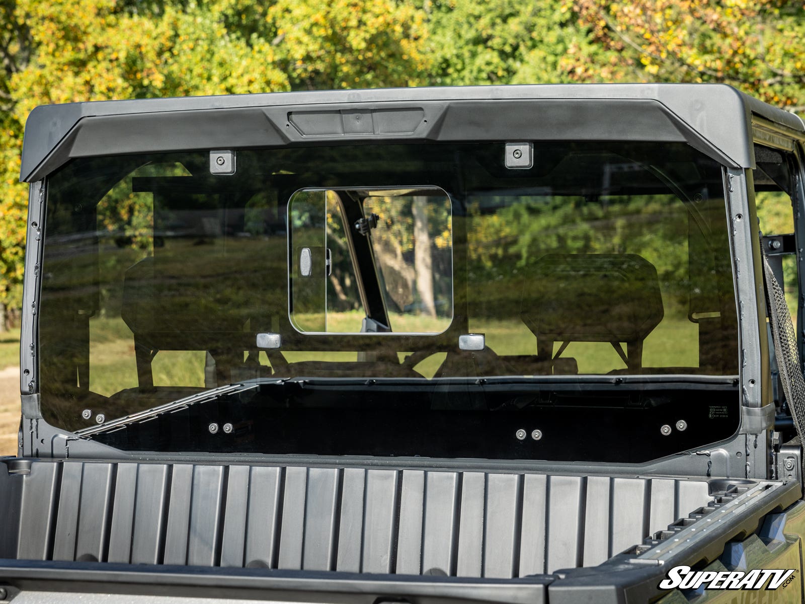 Photo of SuperATV Polaris Ranger XD 1500 Glass Sliding Rear Windshield by SuperATV - Premium for UTVs / Side by Sides