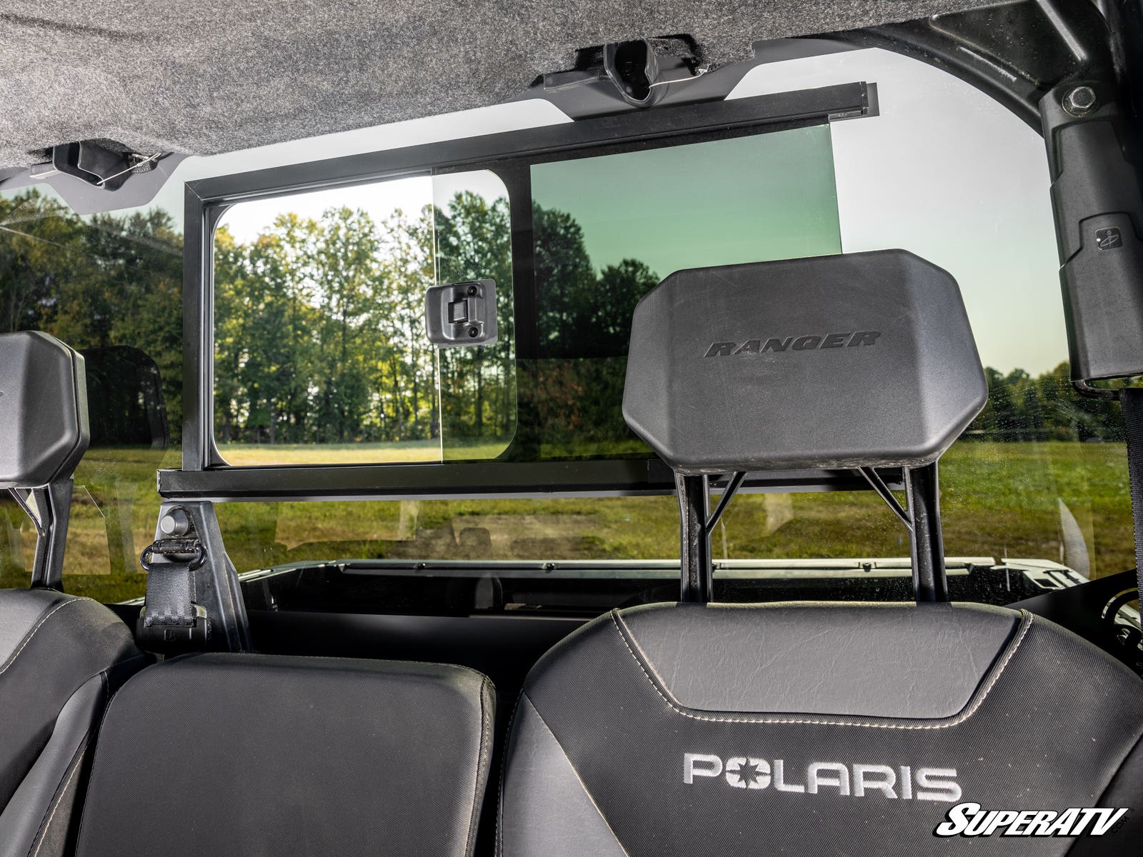 Photo of SuperATV Polaris Ranger XD 1500 Glass Sliding Rear Windshield by SuperATV - Premium for UTVs / Side by Sides