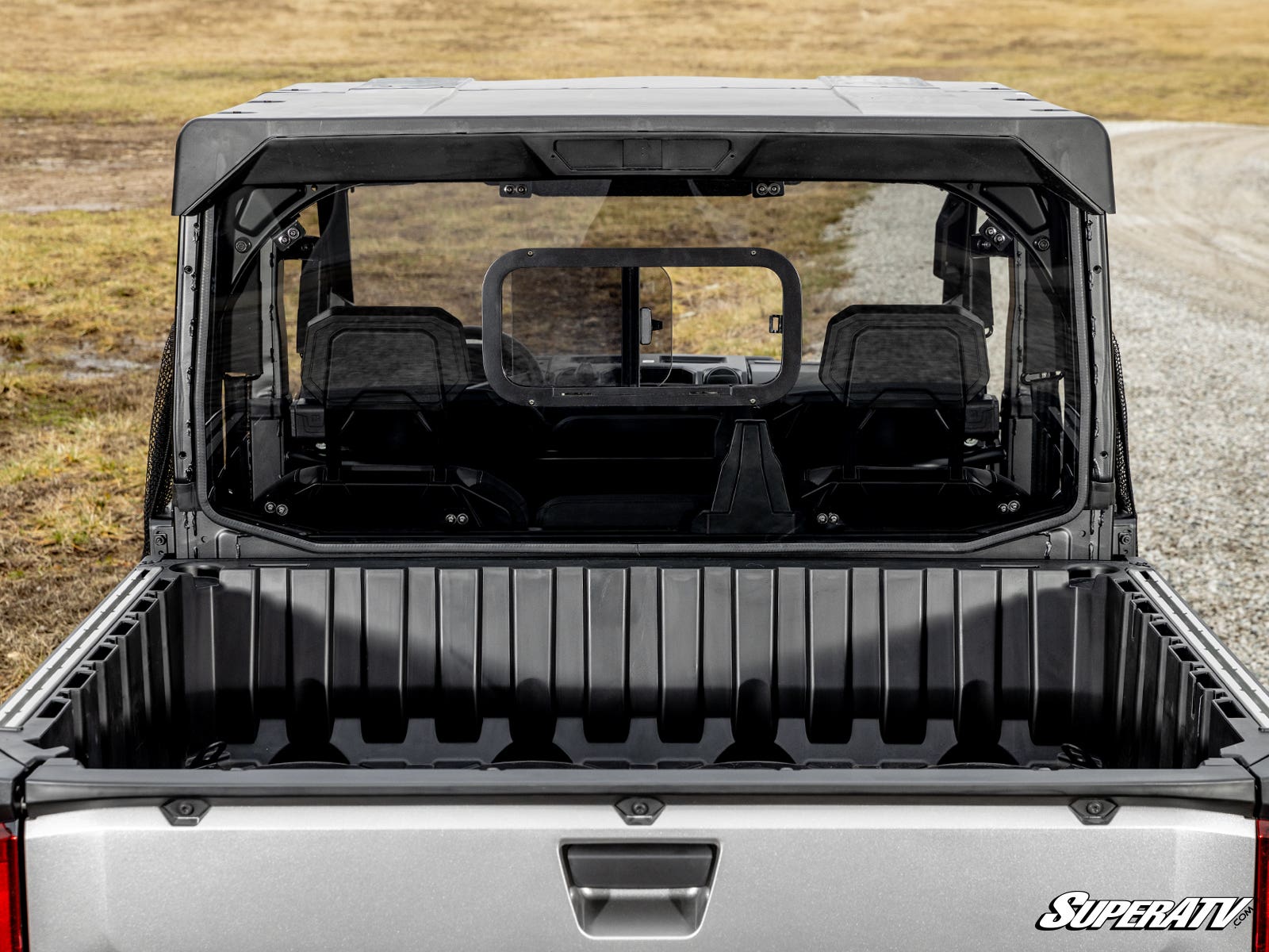 Photo of SuperATV Polaris Ranger XD 1500 Sliding Rear Windshield by SuperATV - Premium Windshields for UTVs / Side by Sides