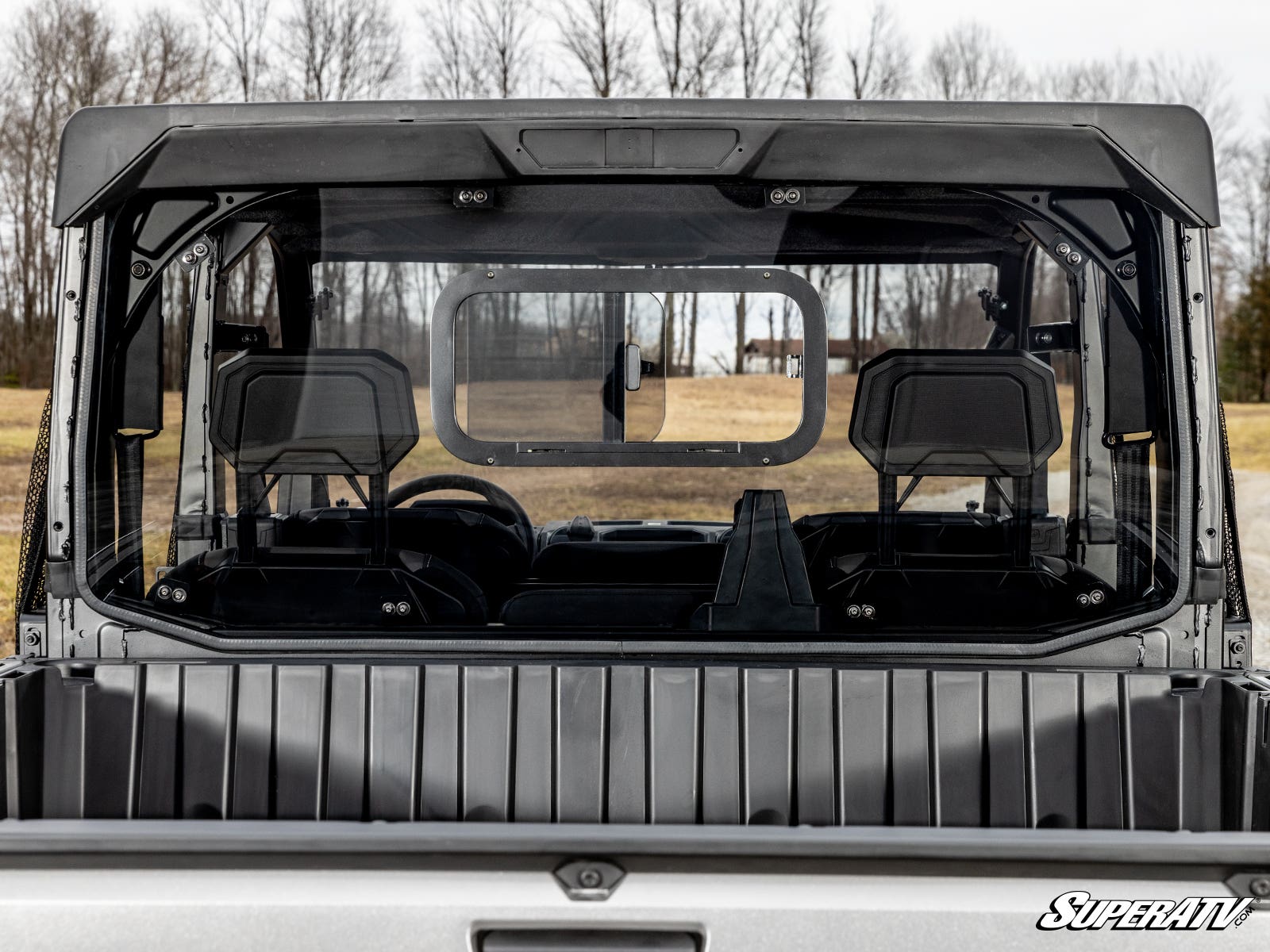 Photo of SuperATV Polaris Ranger XD 1500 Sliding Rear Windshield by SuperATV - Premium Windshields for UTVs / Side by Sides
