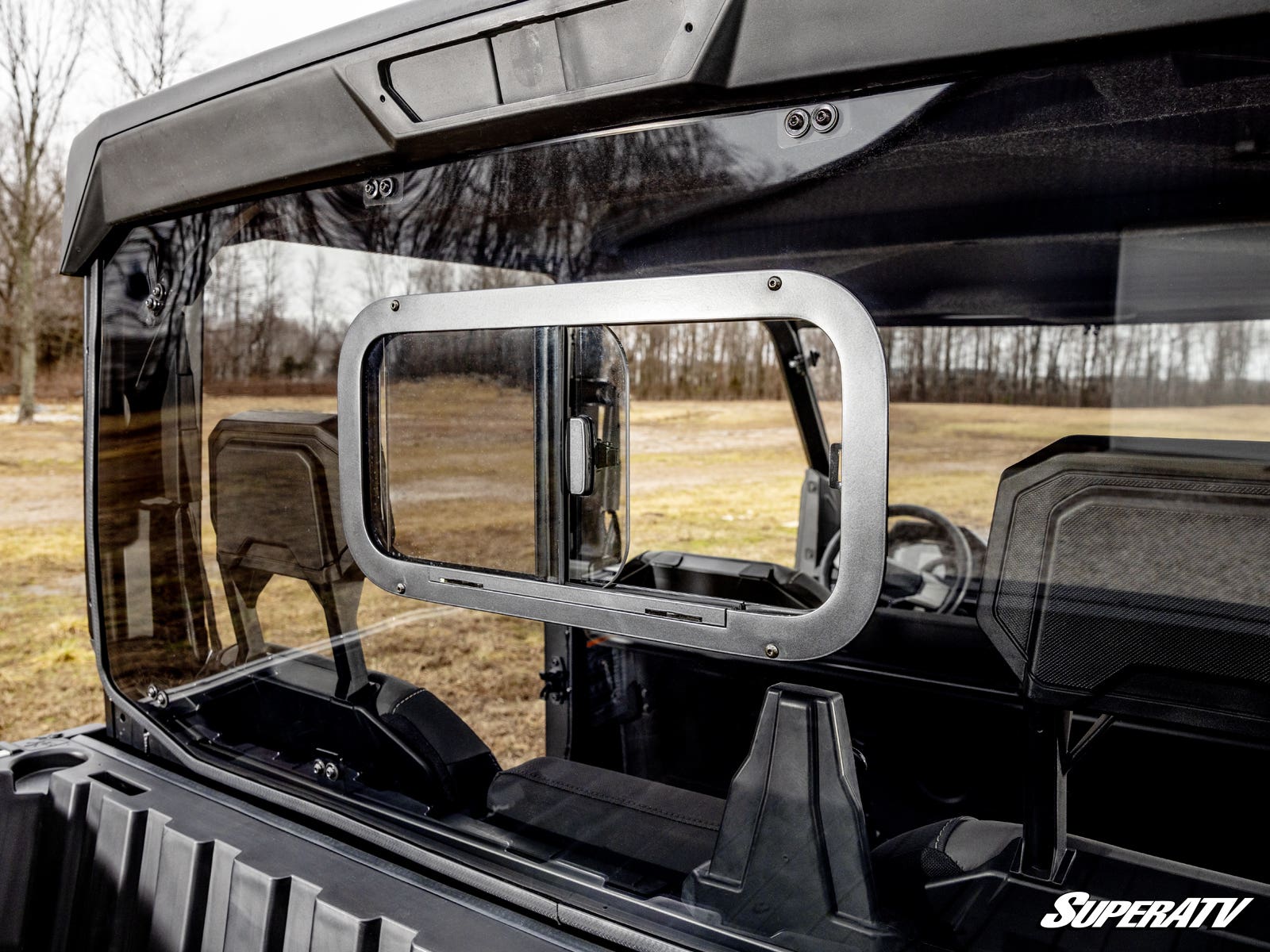 Photo of SuperATV Polaris Ranger XD 1500 Sliding Rear Windshield by SuperATV - Premium Windshields for UTVs / Side by Sides