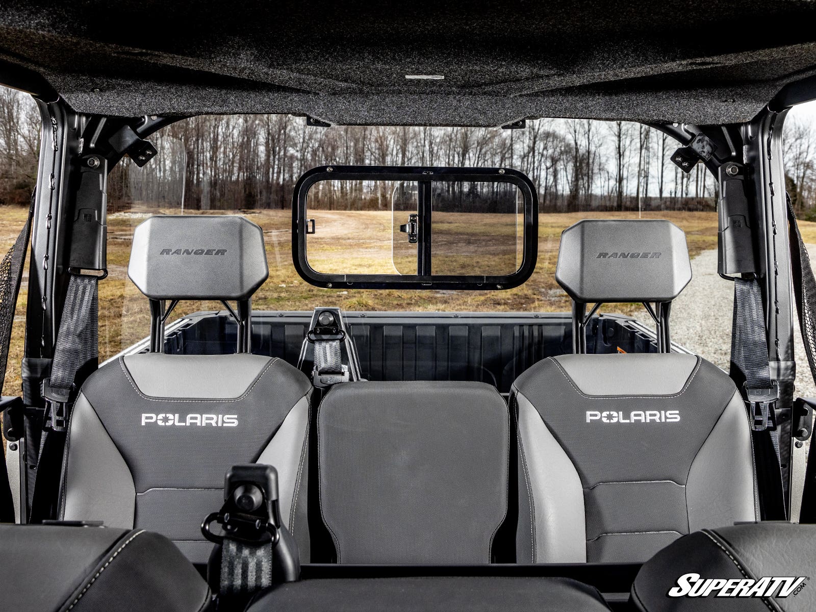 Photo of SuperATV Polaris Ranger XD 1500 Sliding Rear Windshield by SuperATV - Premium Windshields for UTVs / Side by Sides