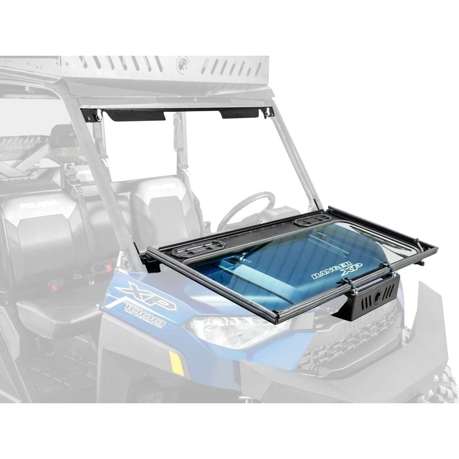 Photo of Polaris Ranger 1000 Flip Down Glass Windshield by SuperATV - Premium Windshields for UTVs / Side by Sides
