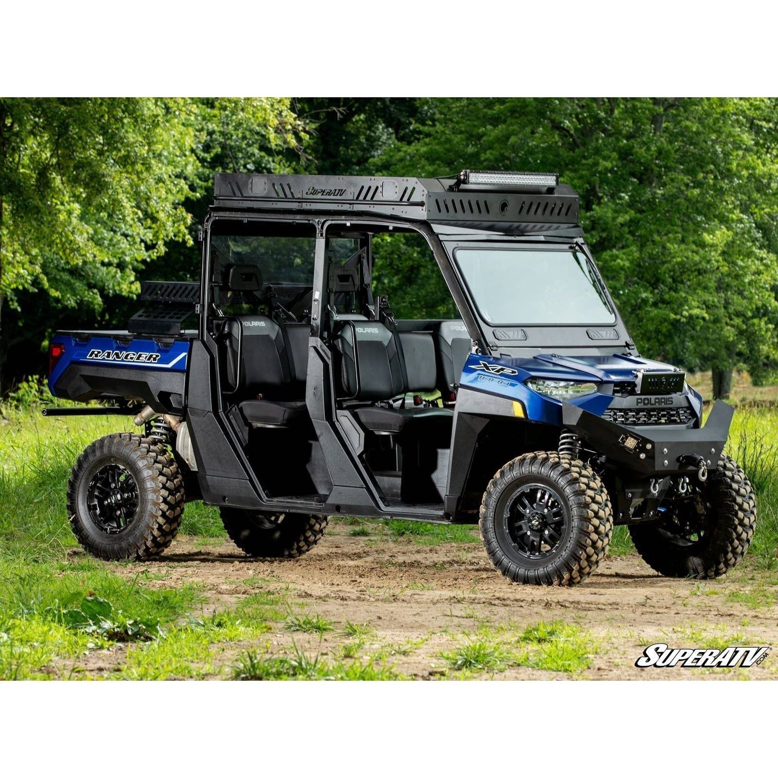Photo of Polaris Ranger 1000 Flip Down Glass Windshield by SuperATV - Premium Windshields for UTVs / Side by Sides