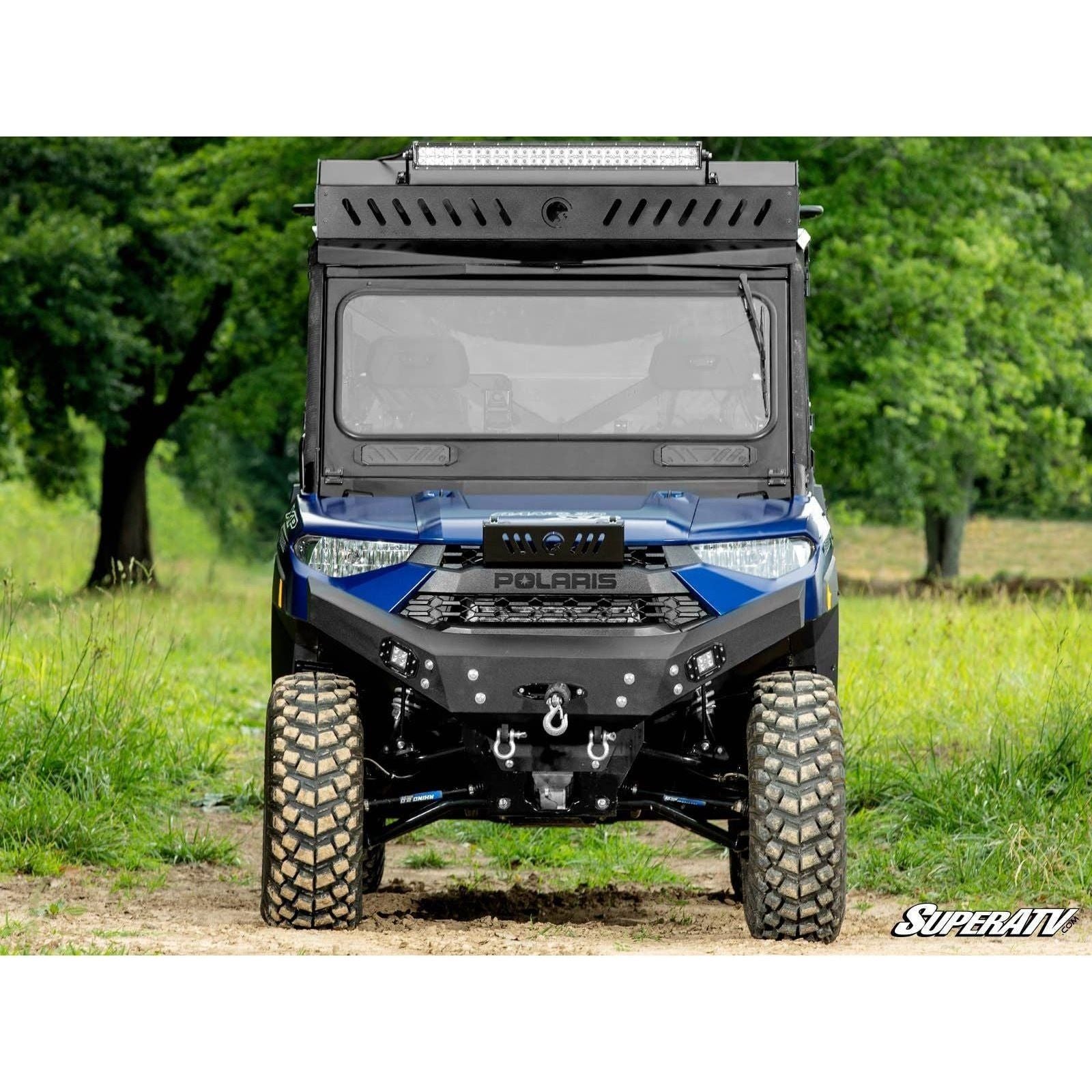 Photo of Polaris Ranger 1000 Flip Down Glass Windshield by SuperATV - Premium Windshields for UTVs / Side by Sides