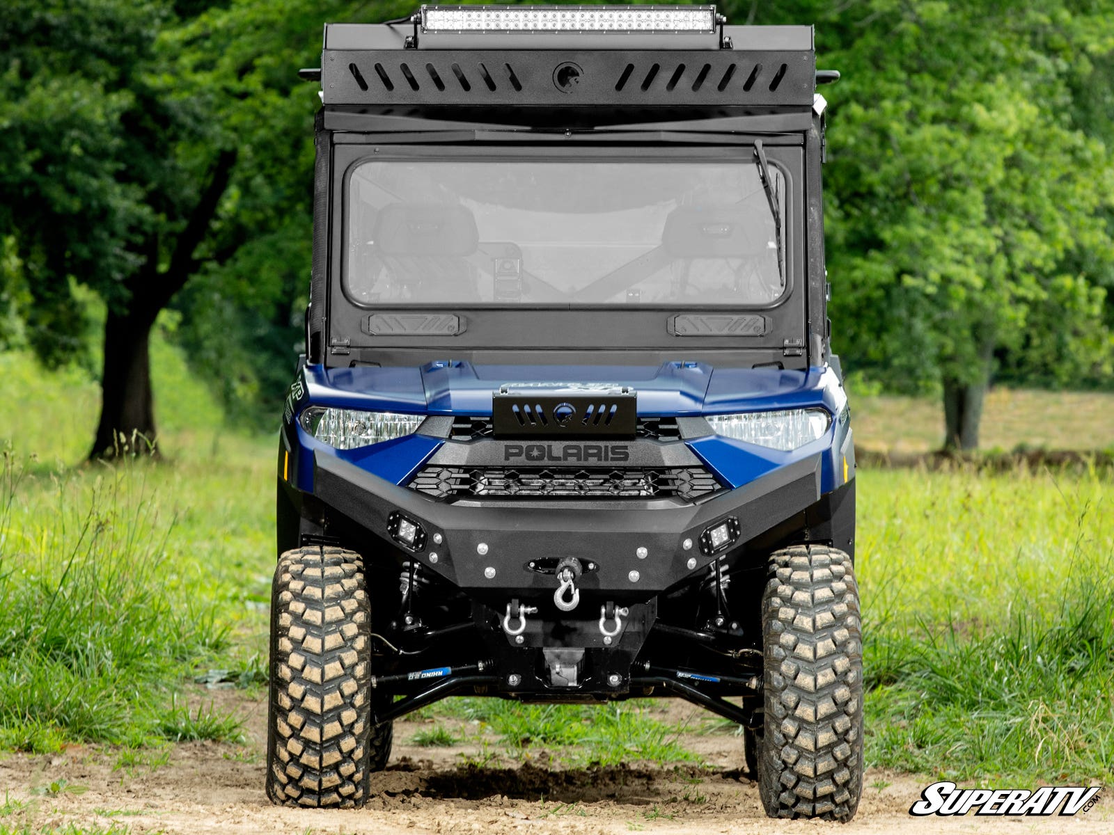 Photo of SuperATV Bobcat UV34 Flip Down Glass Windshield by SuperATV - Premium Windshields for UTVs / Side by Sides