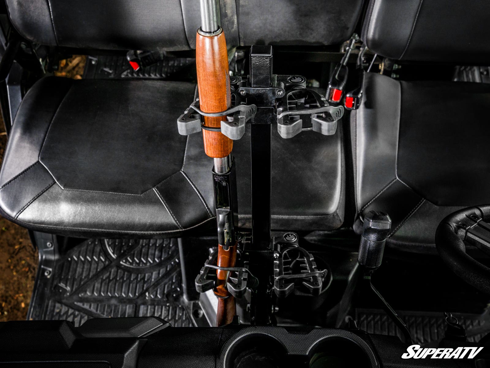Photo of SuperATV Polaris Ranger XP 1000 Floor-Mounted Gun Holder by SuperATV - Premium Storage for UTVs / Side by Sides