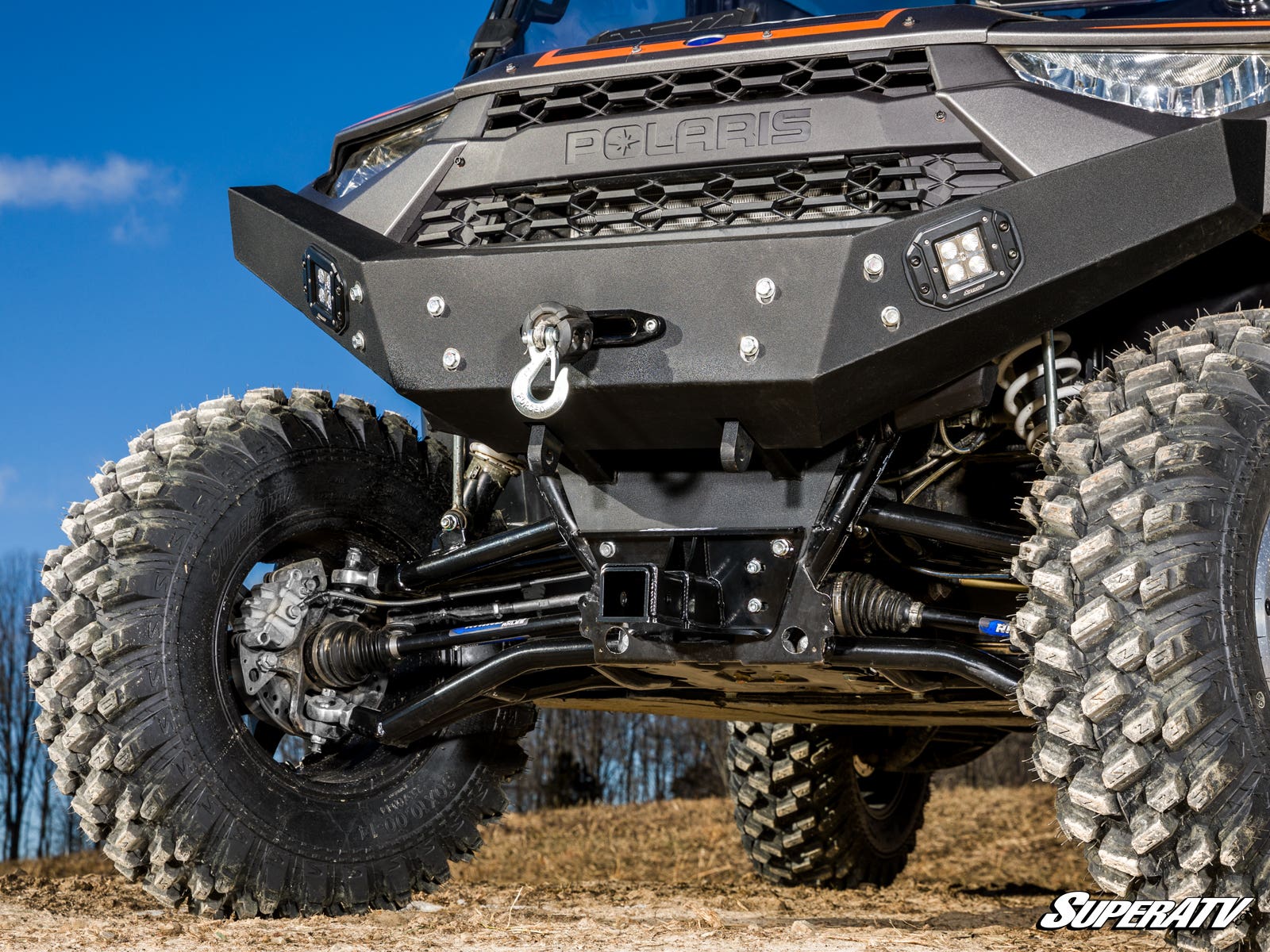 Photo of SuperATV Polaris Ranger XP 1000 Front 2" Receiver Hitch by SuperATV - Premium Receivers & Hitches for UTVs / Side by Sides