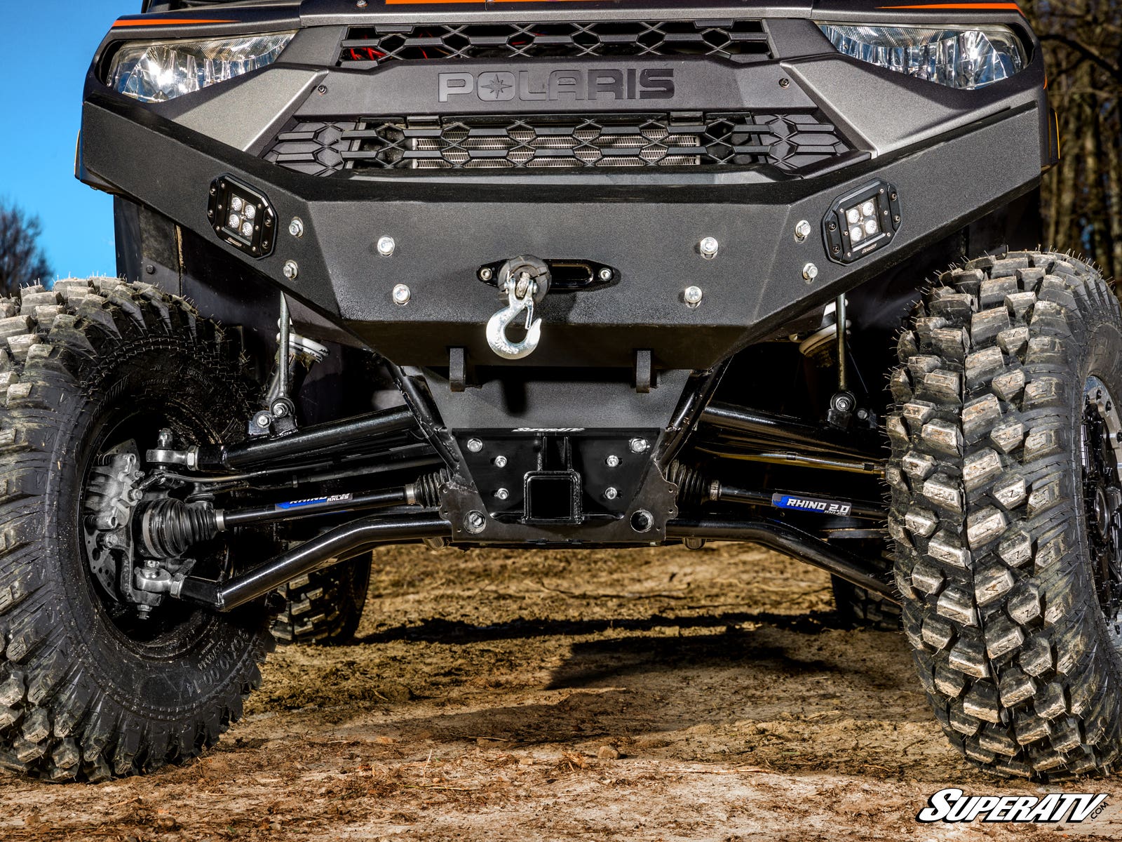 Photo of SuperATV Polaris Ranger XP 1000 Front 2" Receiver Hitch by SuperATV - Premium Receivers & Hitches for UTVs / Side by Sides