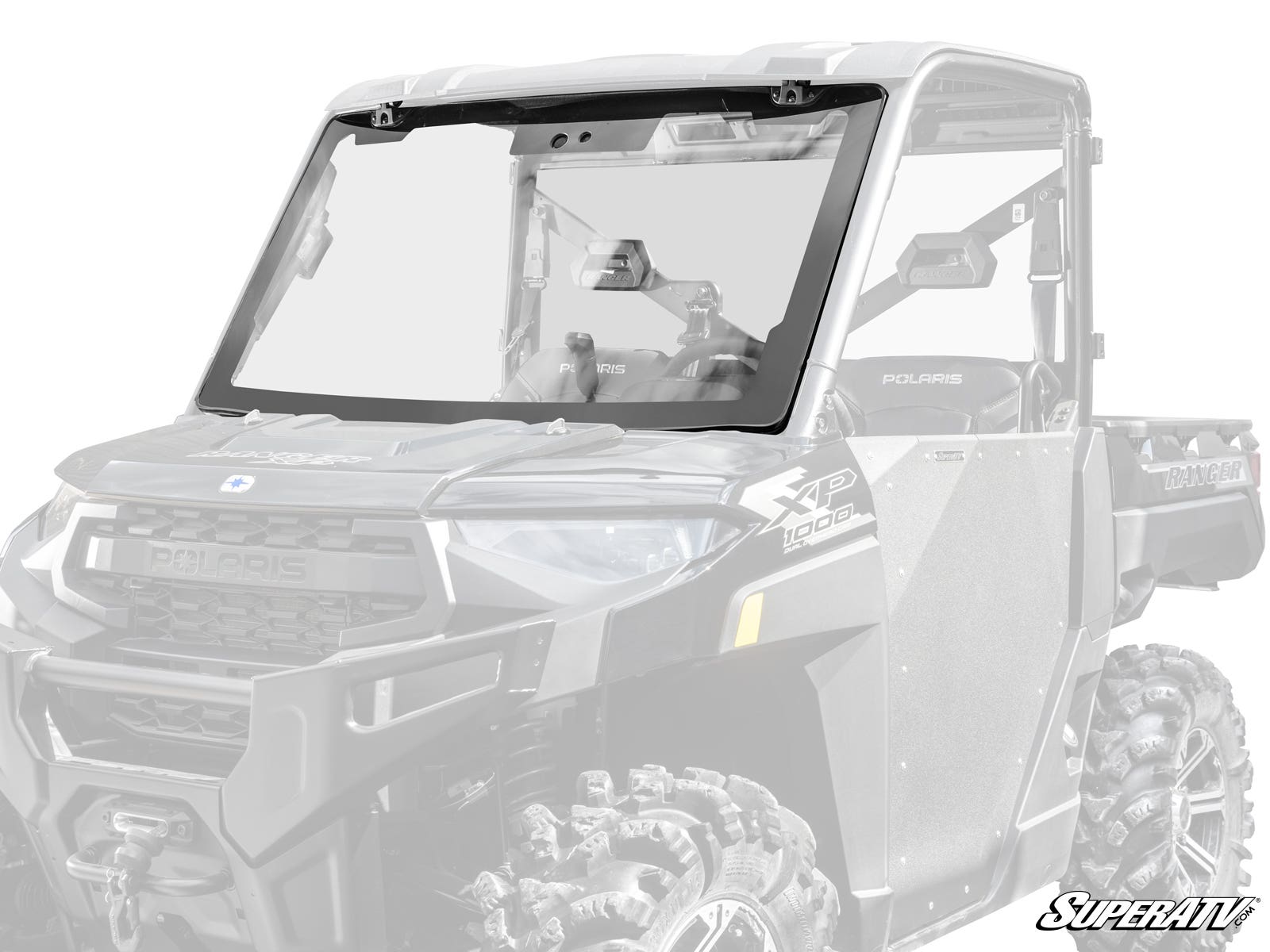 Photo of SuperATV Polaris Ranger XP 900 MaxDrive Power Flip Glass Windshield by SuperATV - Premium Windshields for UTVs / Side by Sides