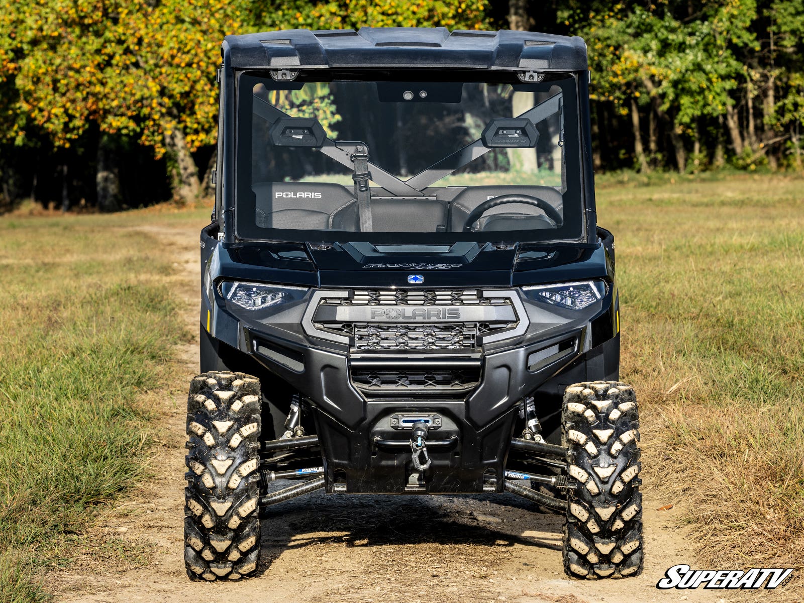 Photo of SuperATV Polaris Ranger XP 900 MaxDrive Power Flip Glass Windshield by SuperATV - Premium Windshields for UTVs / Side by Sides