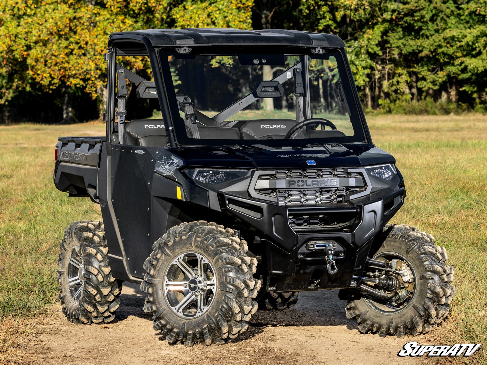 Photo of SuperATV Polaris Ranger XP 900 MaxDrive Power Flip Glass Windshield by SuperATV - Premium Windshields for UTVs / Side by Sides