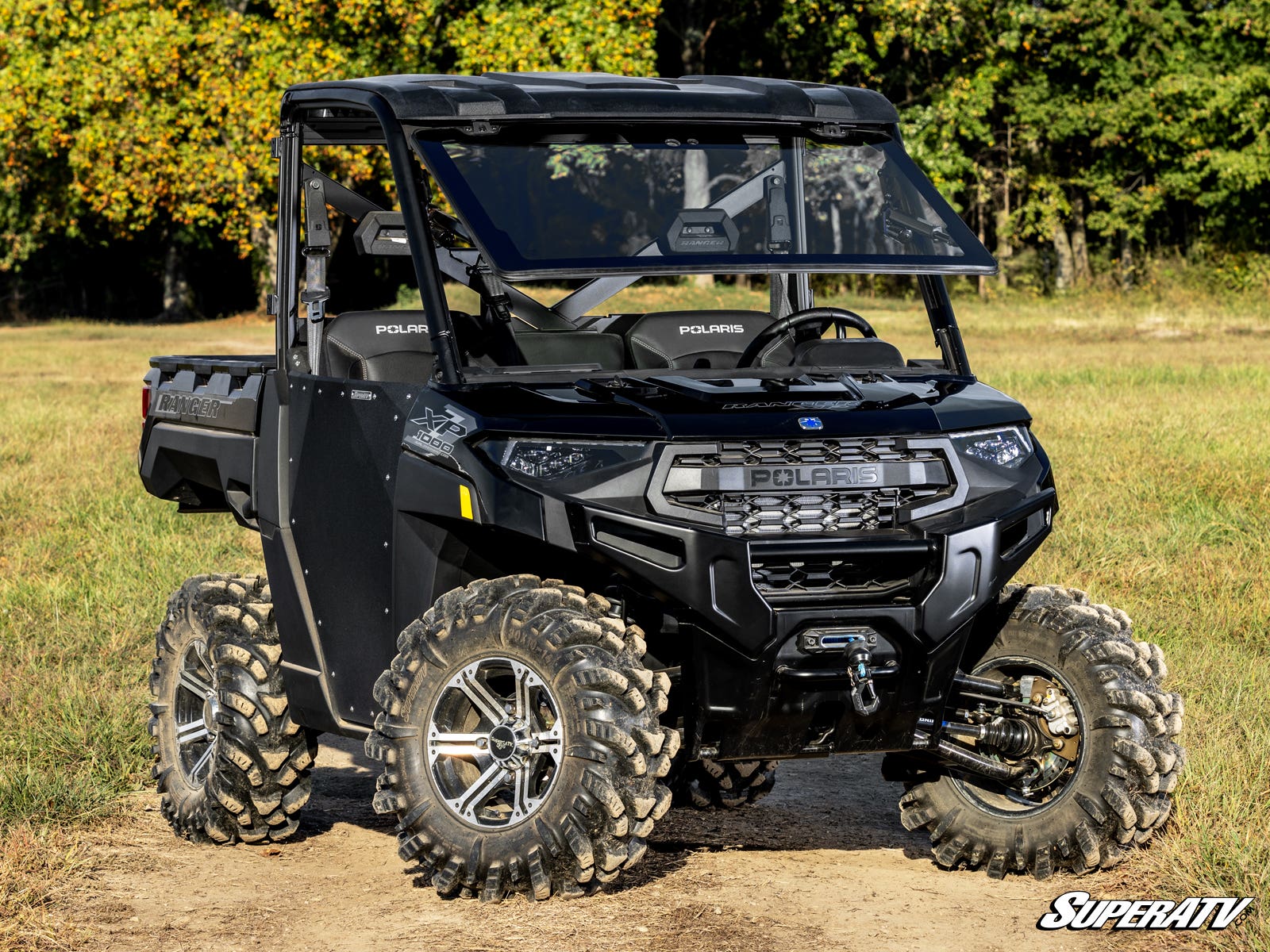 Photo of SuperATV Polaris Ranger XP 900 MaxDrive Power Flip Glass Windshield by SuperATV - Premium Windshields for UTVs / Side by Sides