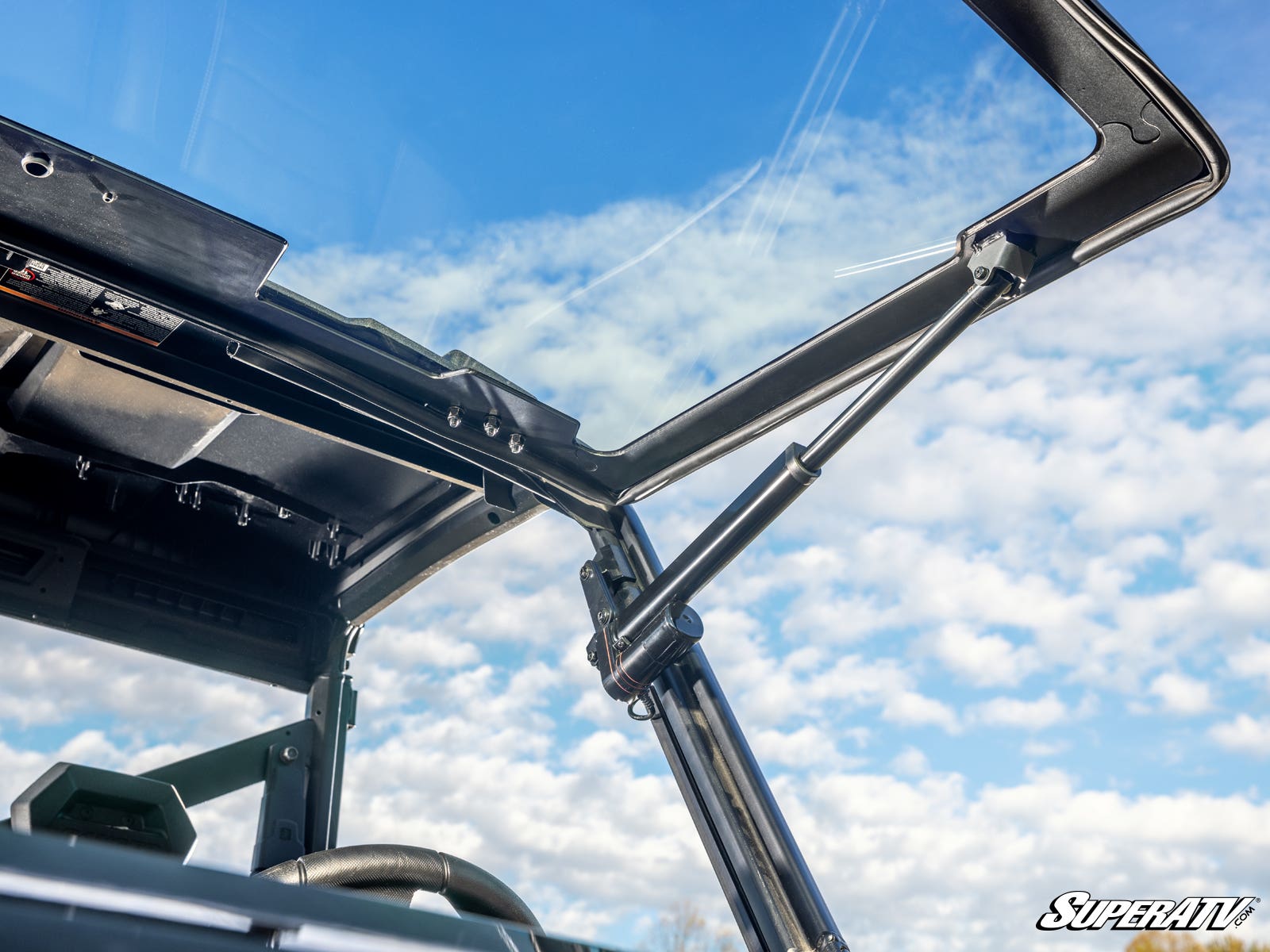 Photo of SuperATV Polaris Ranger XP 900 MaxDrive Power Flip Glass Windshield by SuperATV - Premium Windshields for UTVs / Side by Sides