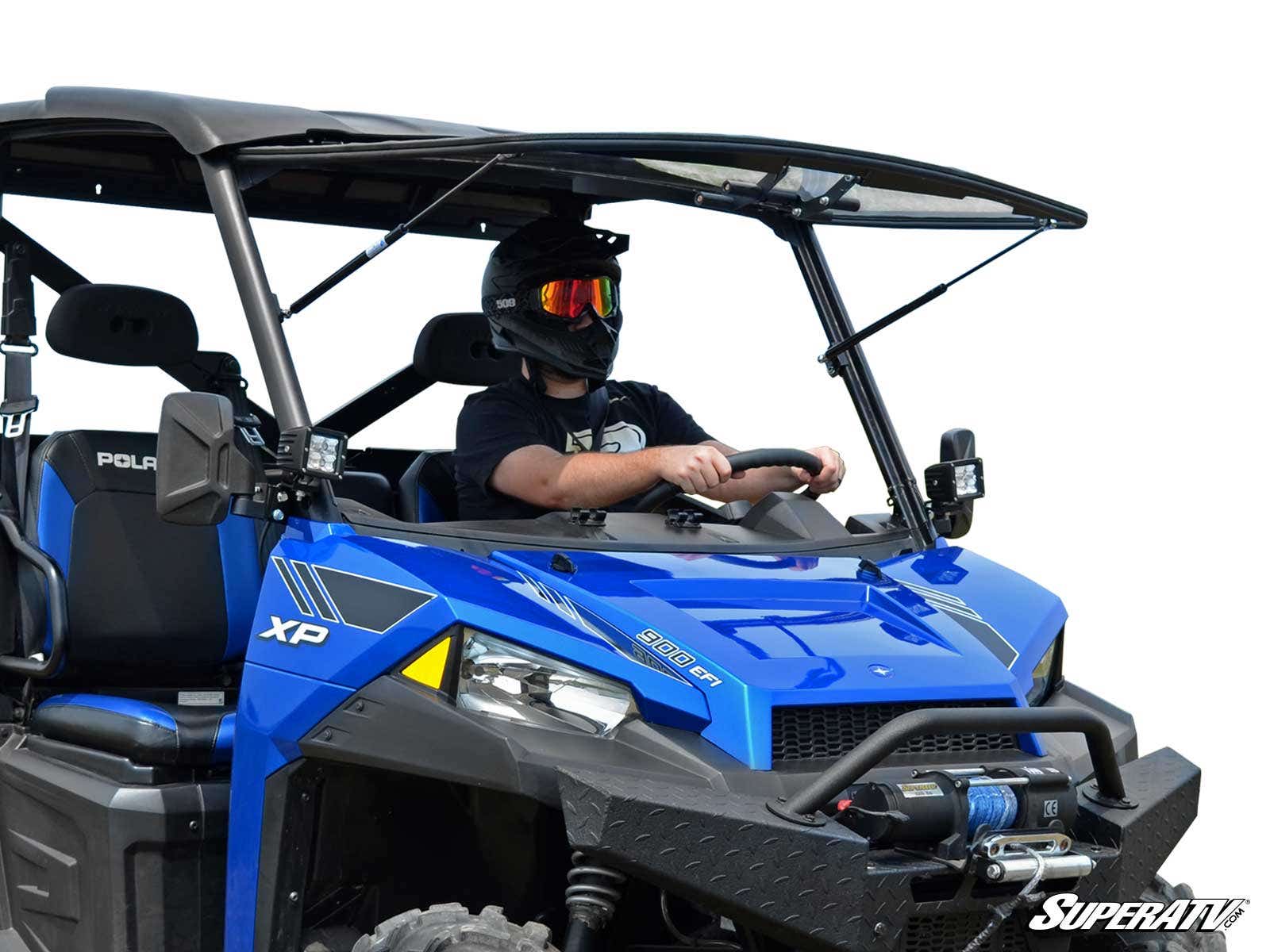 Photo of SuperATV Polaris Ranger XP 1000 Scratch Resistant Flip Windshield by SuperATV - Premium Windshields for UTVs / Side by Sides