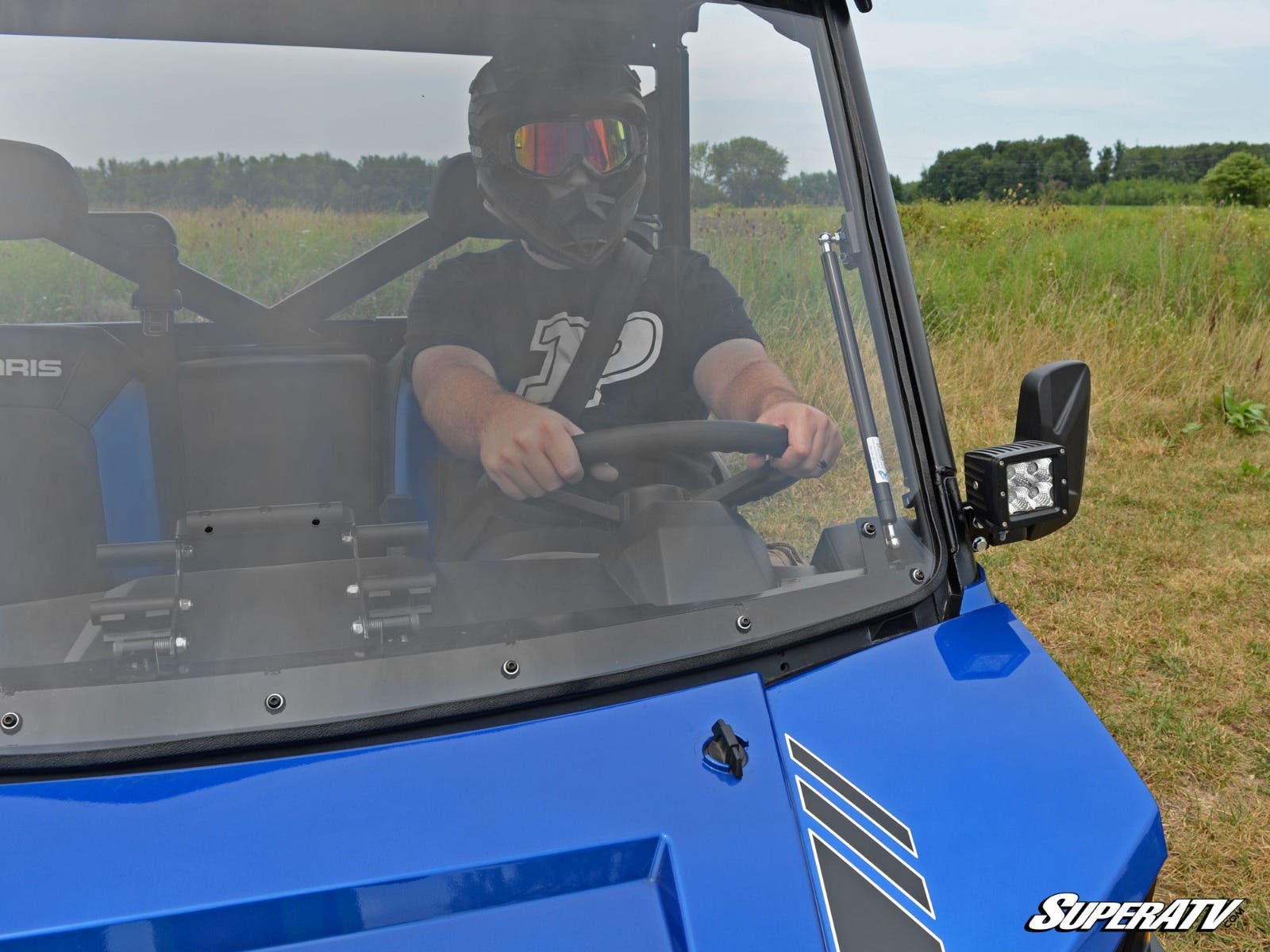 Photo of SuperATV Polaris Ranger XP 570 Scratch Resistant Flip Windshield by SuperATV - Premium Windshields for UTVs / Side by Sides