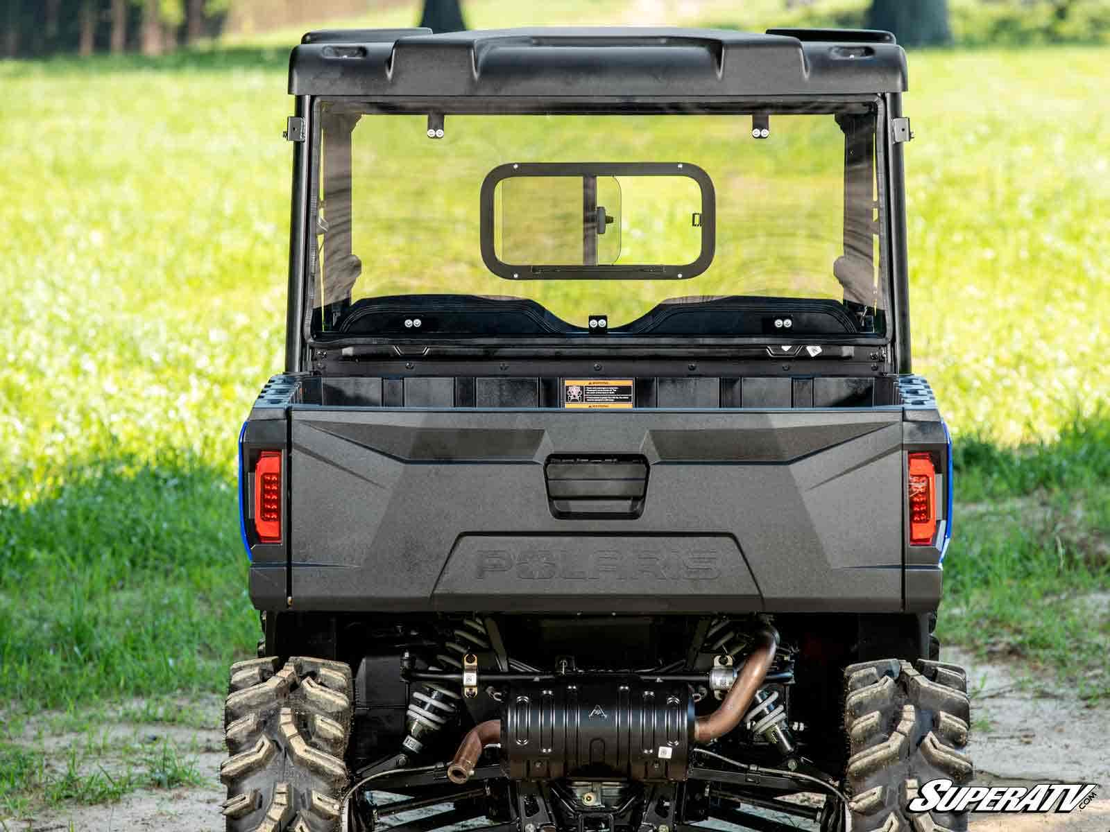 Photo of SuperATV Polaris Ranger Midsize Rear Sliding Windshield by SuperATV - Premium Windshields for UTVs / Side by Sides