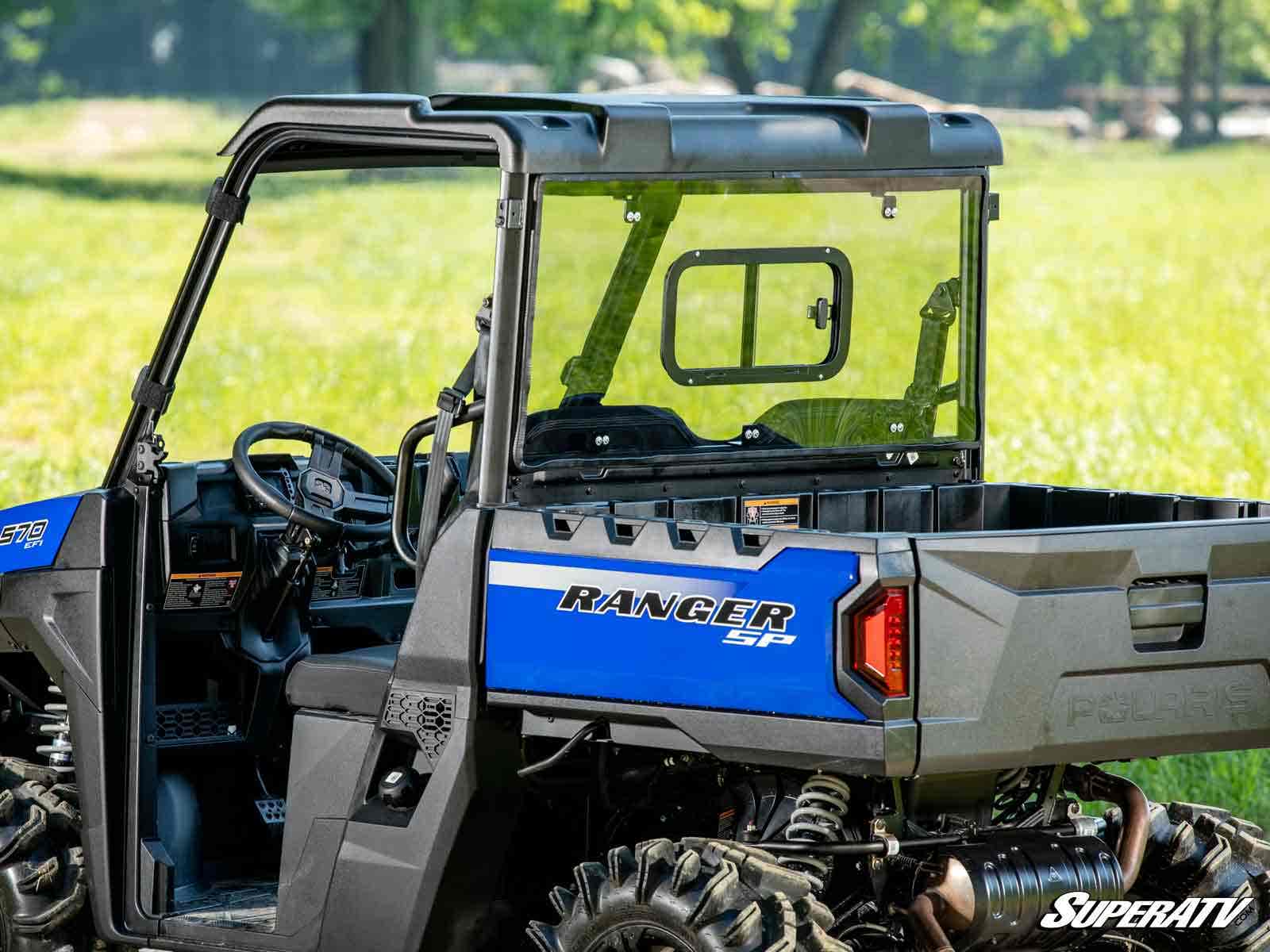 Photo of SuperATV Polaris Ranger Midsize Rear Sliding Windshield by SuperATV - Premium Windshields for UTVs / Side by Sides