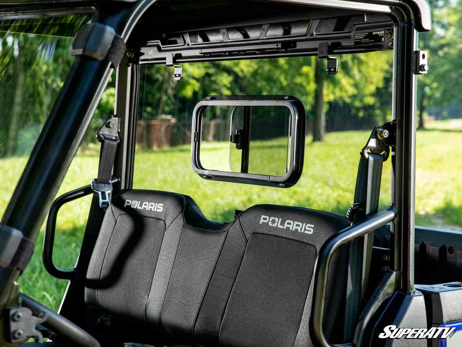 Photo of SuperATV Polaris Ranger Midsize Rear Sliding Windshield by SuperATV - Premium Windshields for UTVs / Side by Sides