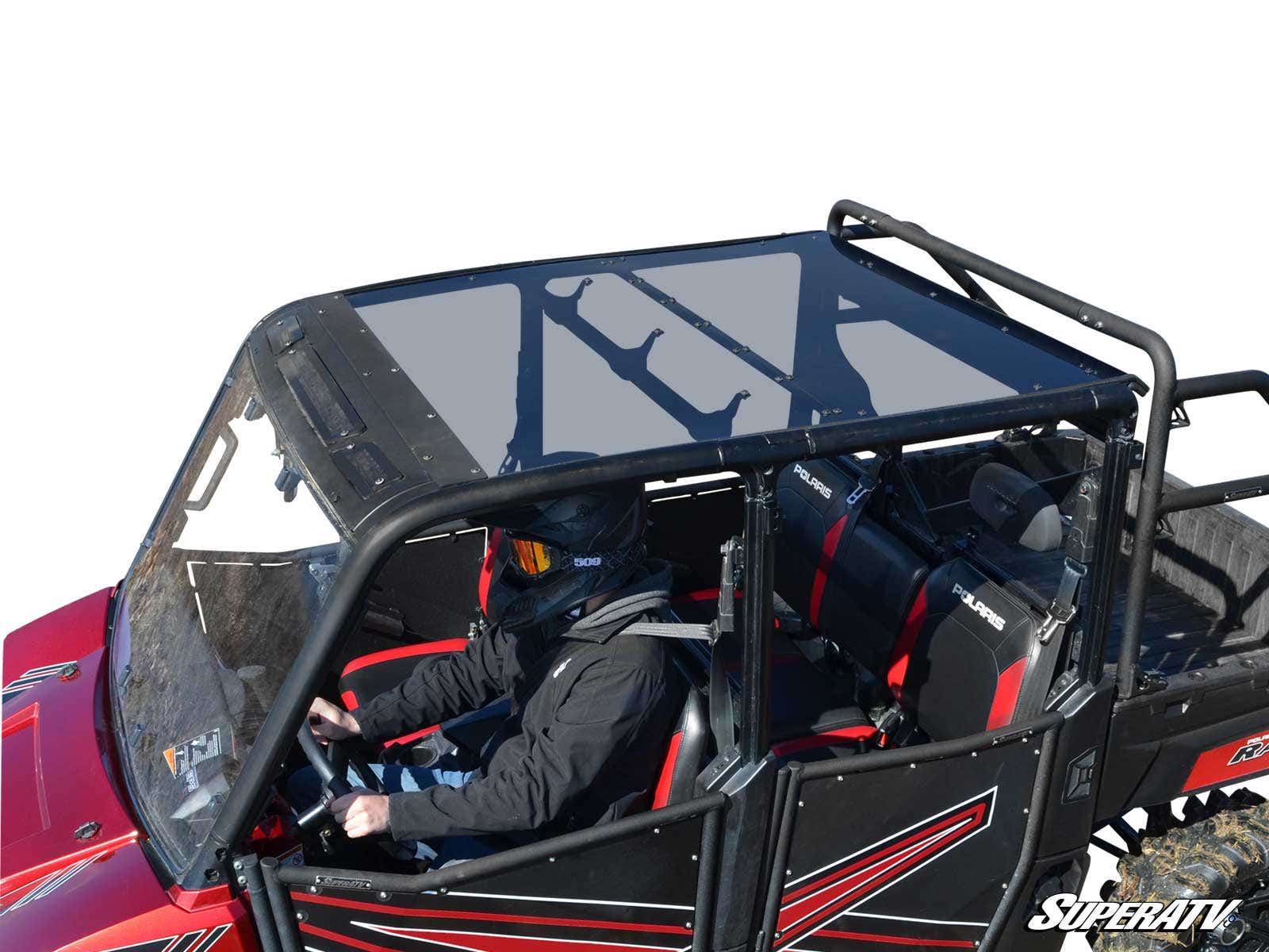 Photo of SuperATV Polaris Ranger XP 1000 Crew Tinted Roof by SuperATV - Premium Roofs for UTVs / Side by Sides