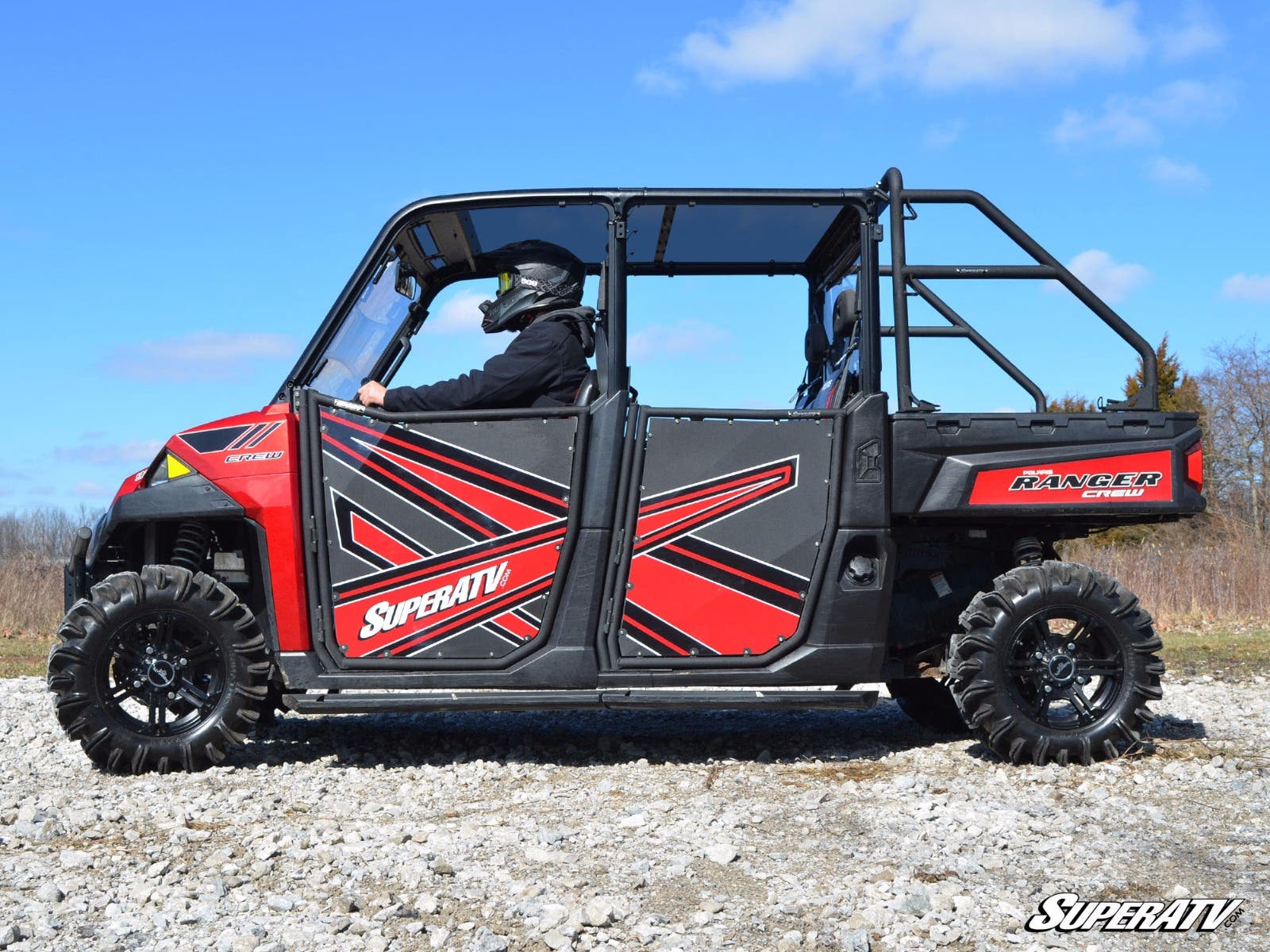 Photo of SuperATV Polaris Ranger XP 1000 Crew Tinted Roof by SuperATV - Premium Roofs for UTVs / Side by Sides