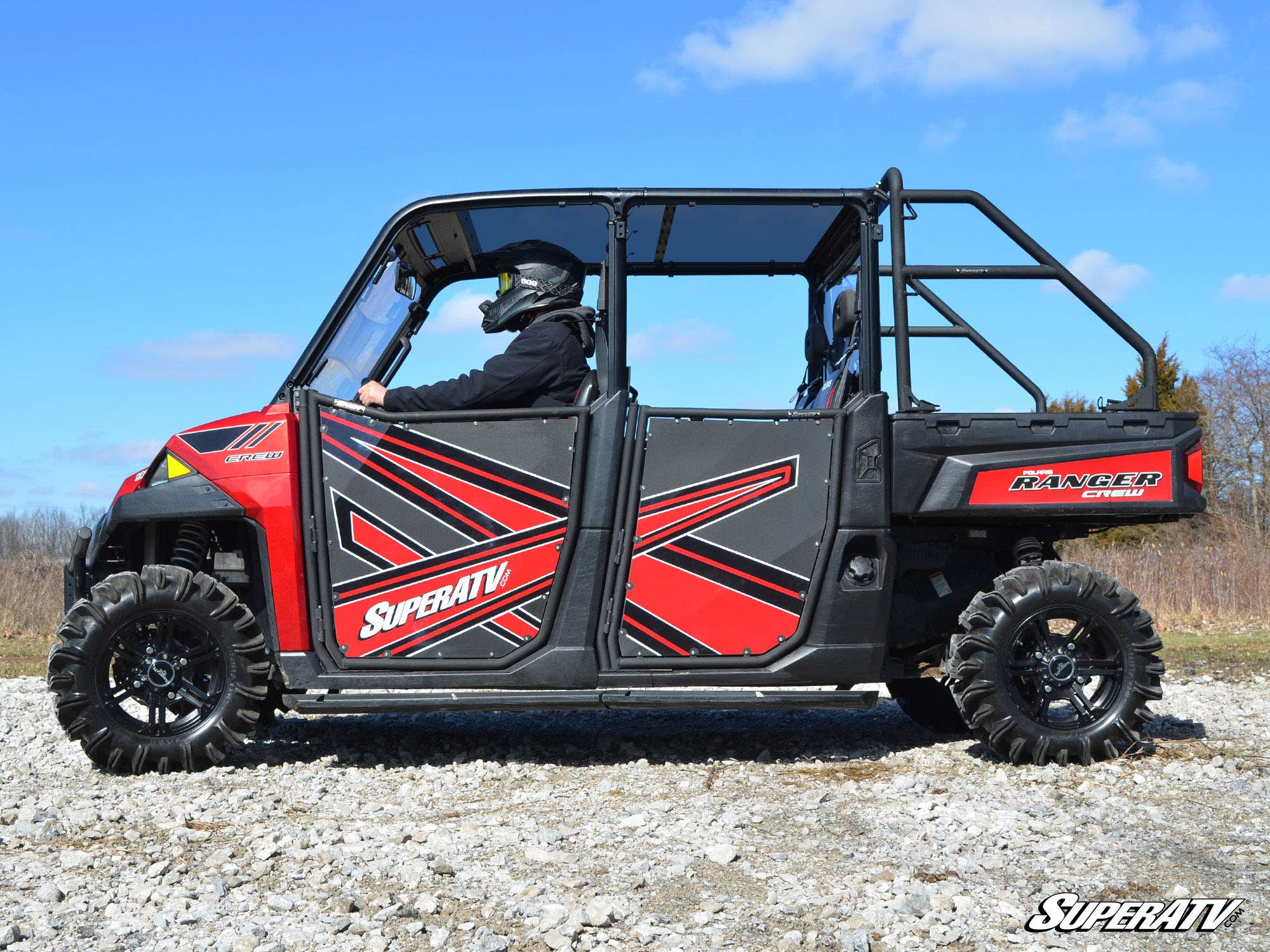 Photo of SuperATV Polaris Ranger XP 570 Crew Tinted Roof by SuperATV - Premium Roofs for UTVs / Side by Sides