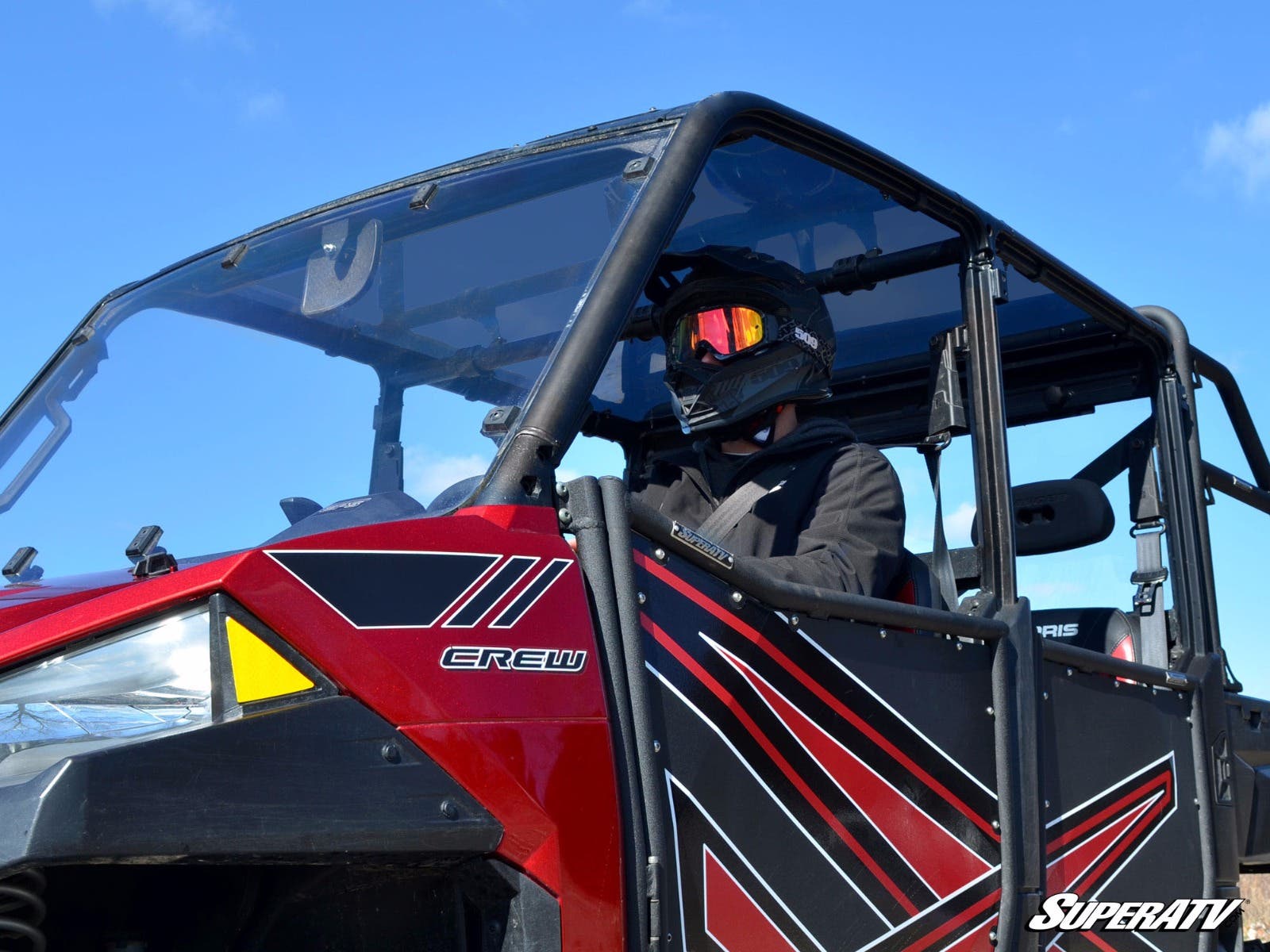 Photo of SuperATV Polaris Ranger XP 1000 Crew Tinted Roof by SuperATV - Premium Roofs for UTVs / Side by Sides