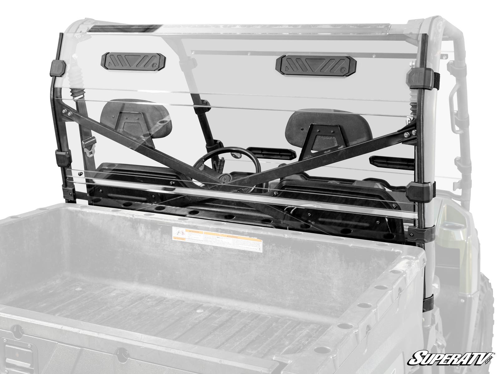 Photo of SuperATV Polaris Ranger 800 Vented Full Rear Windshield by SuperATV - Premium Windshields for UTVs / Side by Sides