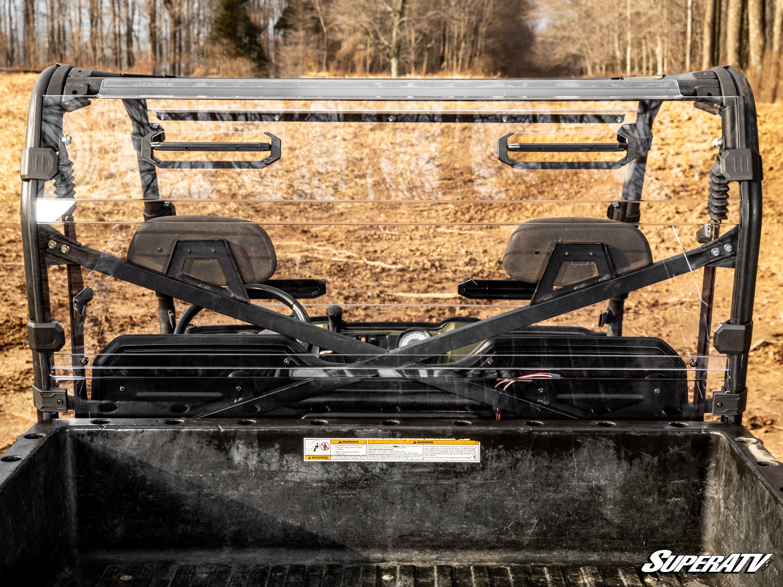 Photo of SuperATV Polaris Ranger Full-Size 500 Vented Full Rear Windshield by SuperATV - Premium Windshields for UTVs / Side by Sides