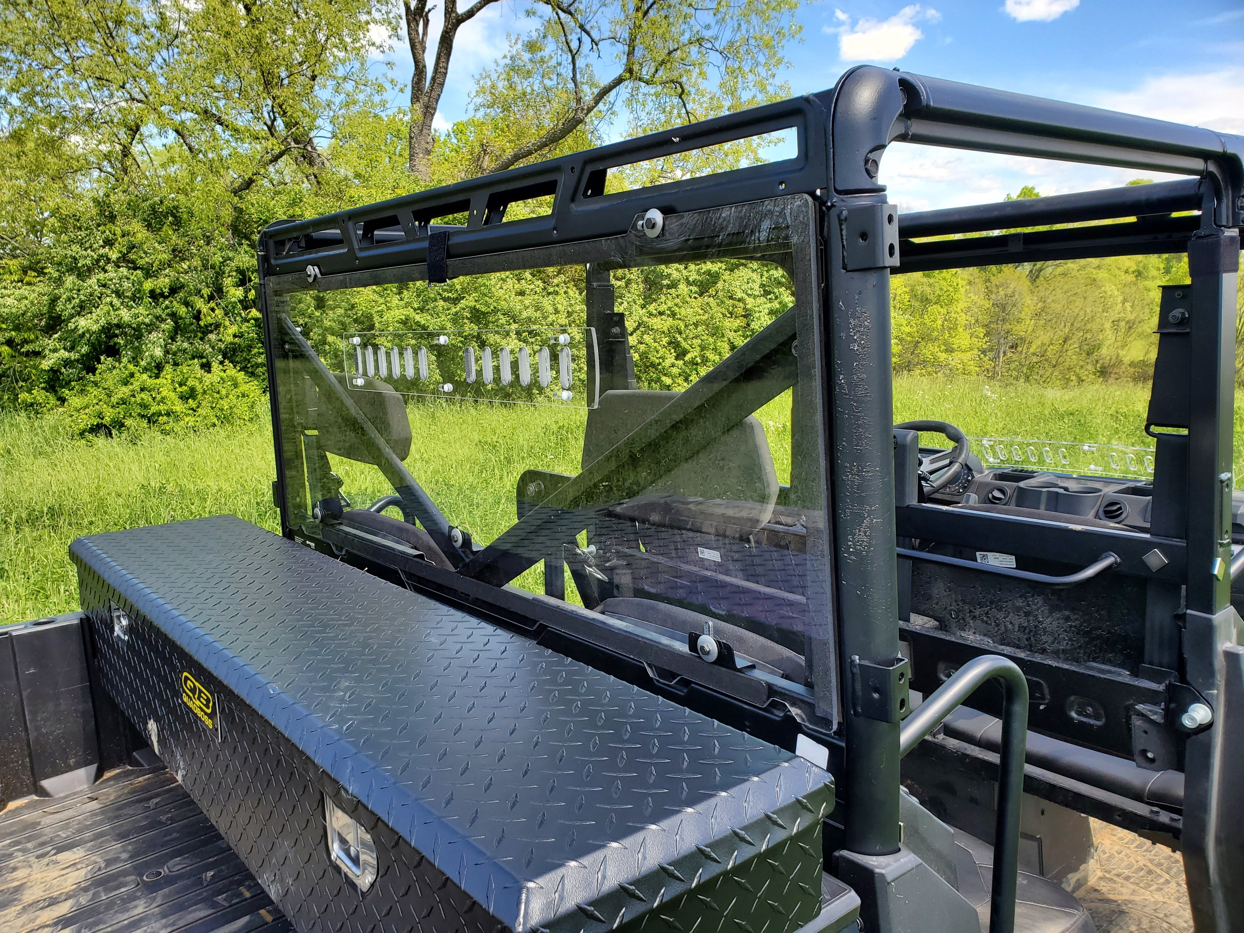 Photo of Polaris Ranger Crew 1000 - 1 Pc Lexan Back Panel w/Vent Option by 3 Star UTV - Premium Windshields for UTVs / Side by Sides