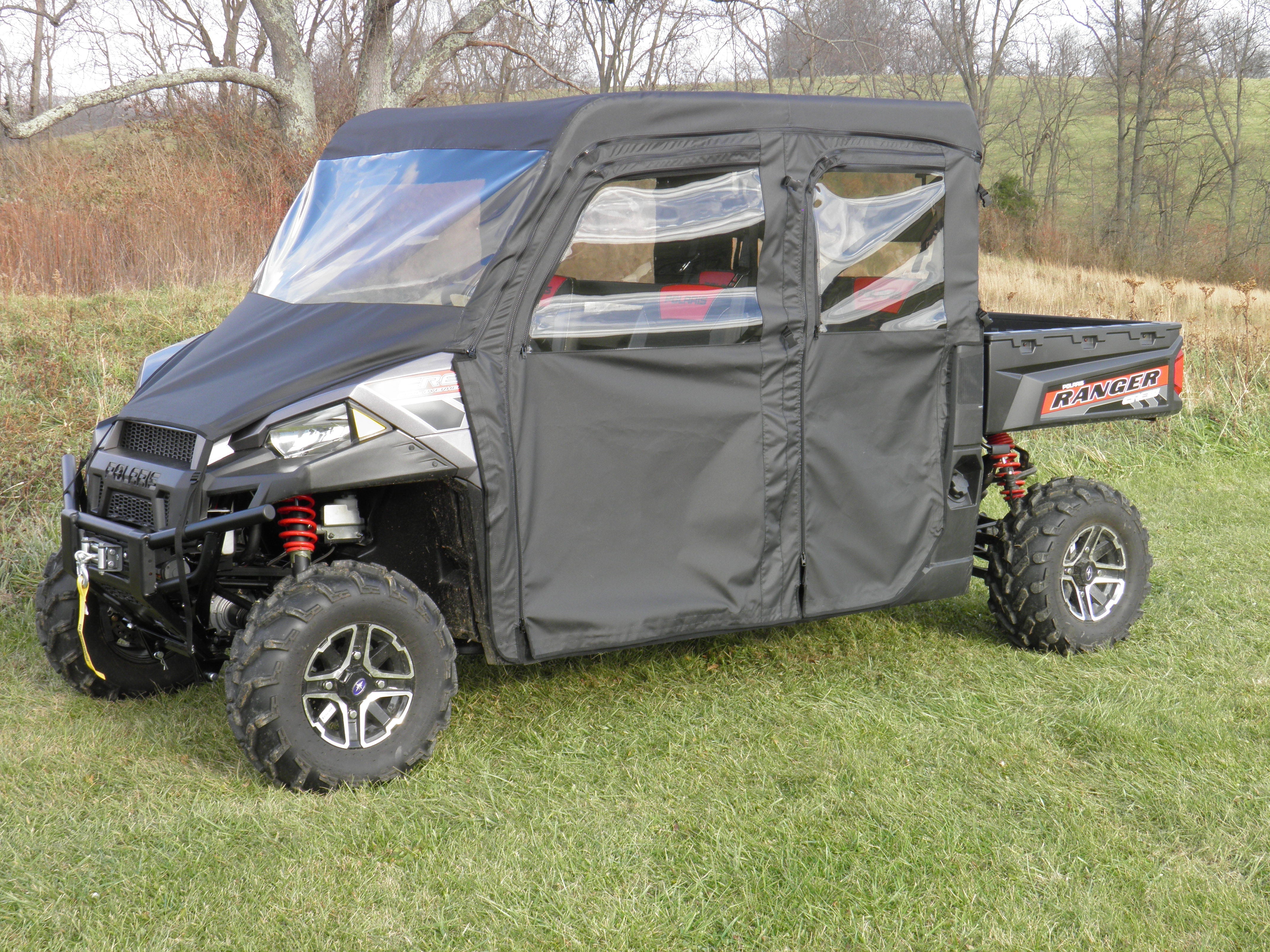 Photo of Polaris Ranger Crew 1000 - Full Cab Enclosure w/Vinyl Windshield by 3 Star UTV - Premium Enclosures for UTVs / Side by Sides