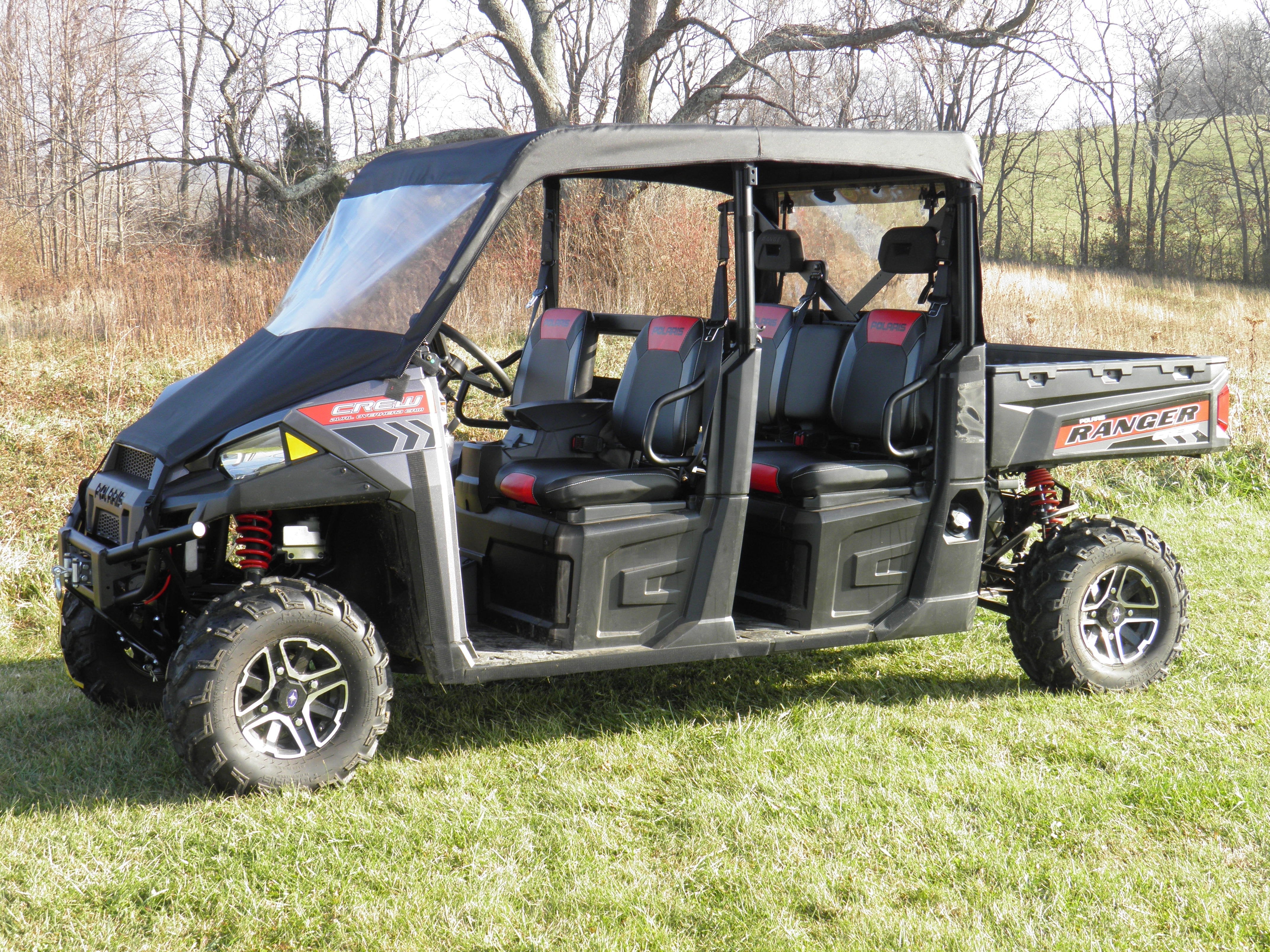 Photo of Polaris Ranger Crew 570 Mid Size - 4 Passenger - Vinyl Windshield/Top/Rear Combo by 3 Star UTV - Premium Enclosures for UTVs / Side by Sides