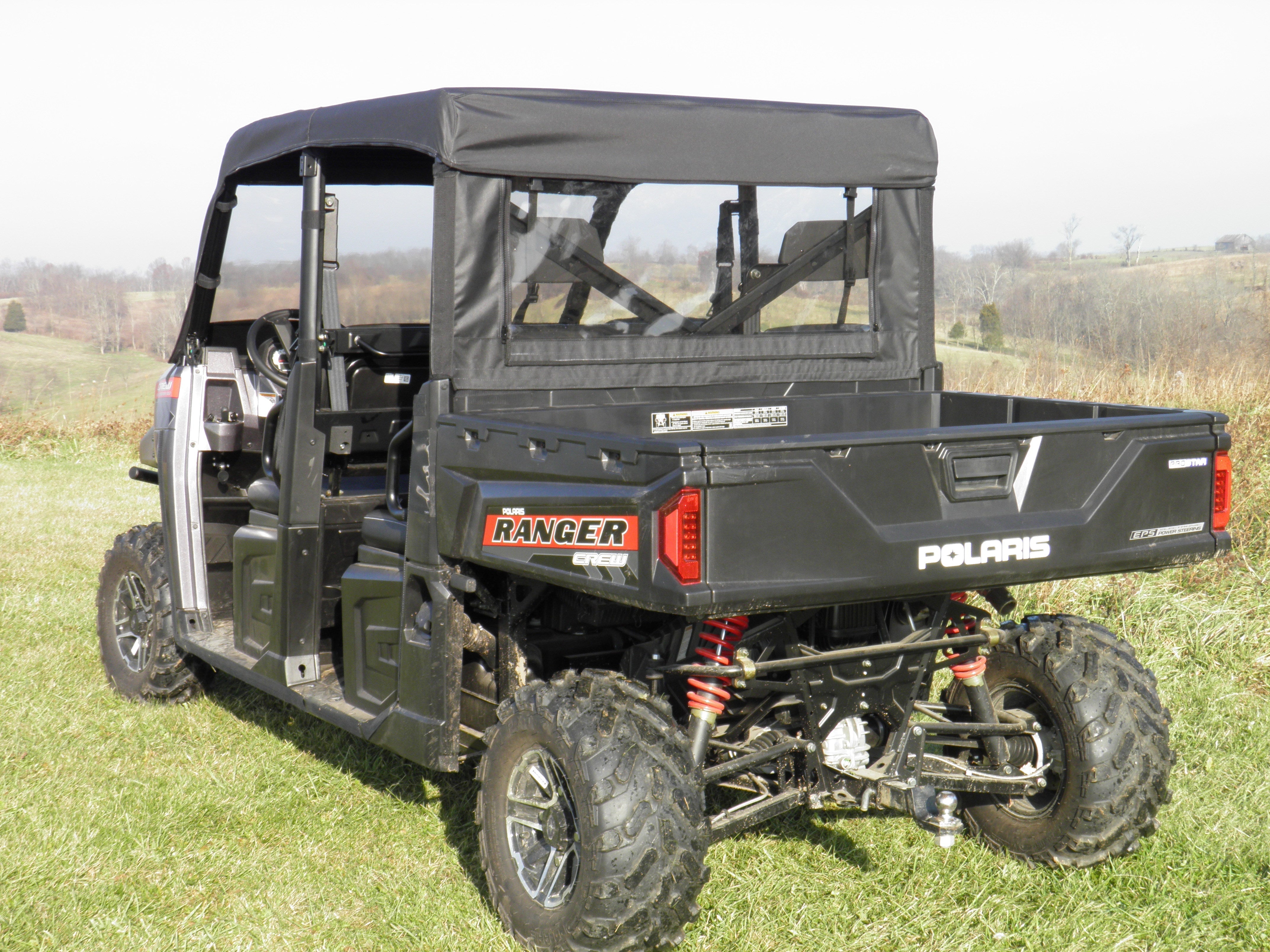 Photo of Polaris Ranger Crew 570 Mid Size - 4 Passenger - Vinyl Windshield/Top/Rear Combo by 3 Star UTV - Premium Enclosures for UTVs / Side by Sides
