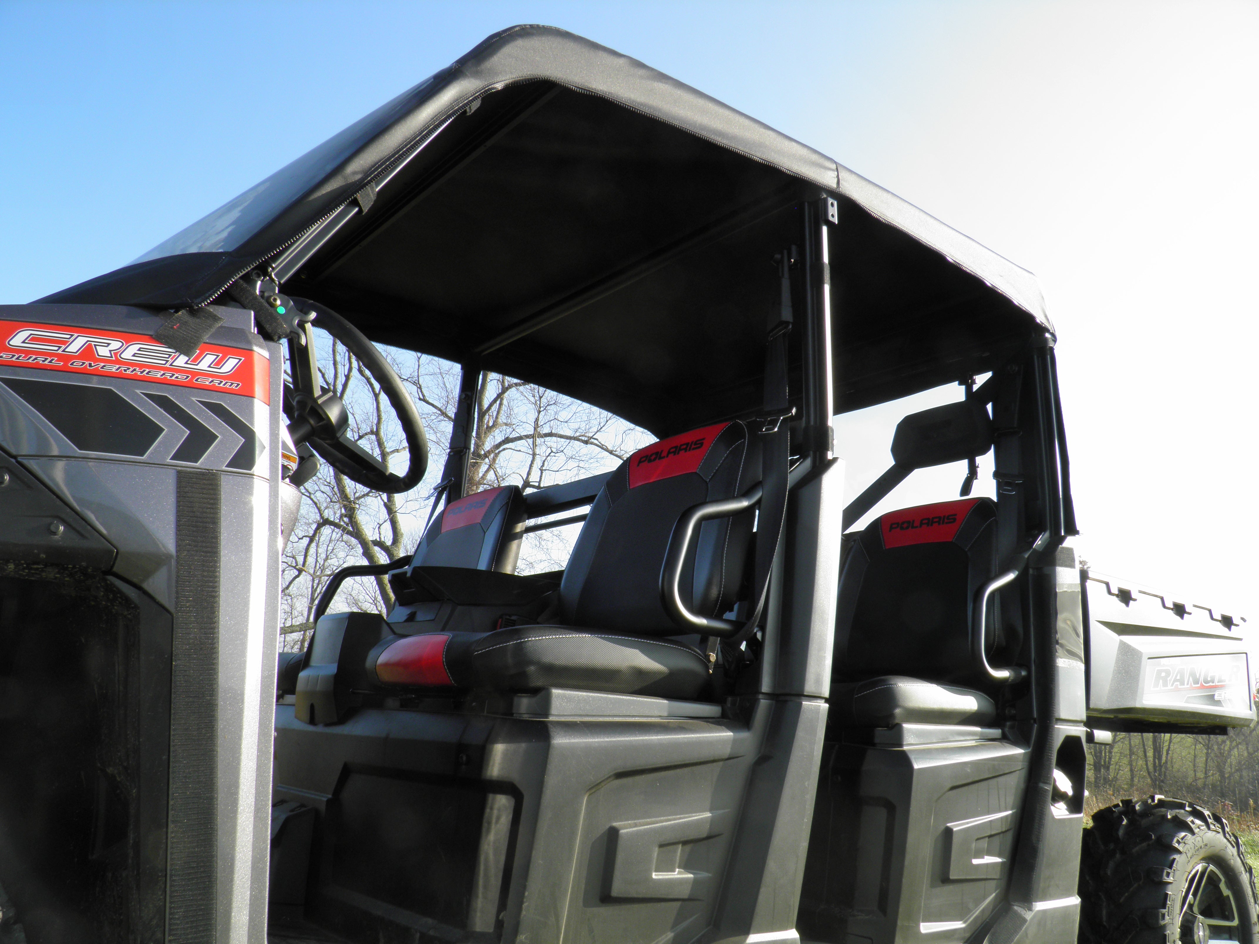 Photo of Polaris Ranger Crew 570 Mid Size - 4 Passenger - Vinyl Windshield/Top/Rear Combo by 3 Star UTV - Premium Enclosures for UTVs / Side by Sides