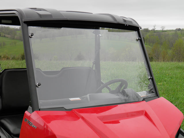 Photo of Polaris Ranger Crew 570 Mid Size - 4 Passenger - 1 Pc Scratch-Resistant Windshield by 3 Star UTV - Premium Windshields for UTVs / Side by Sides