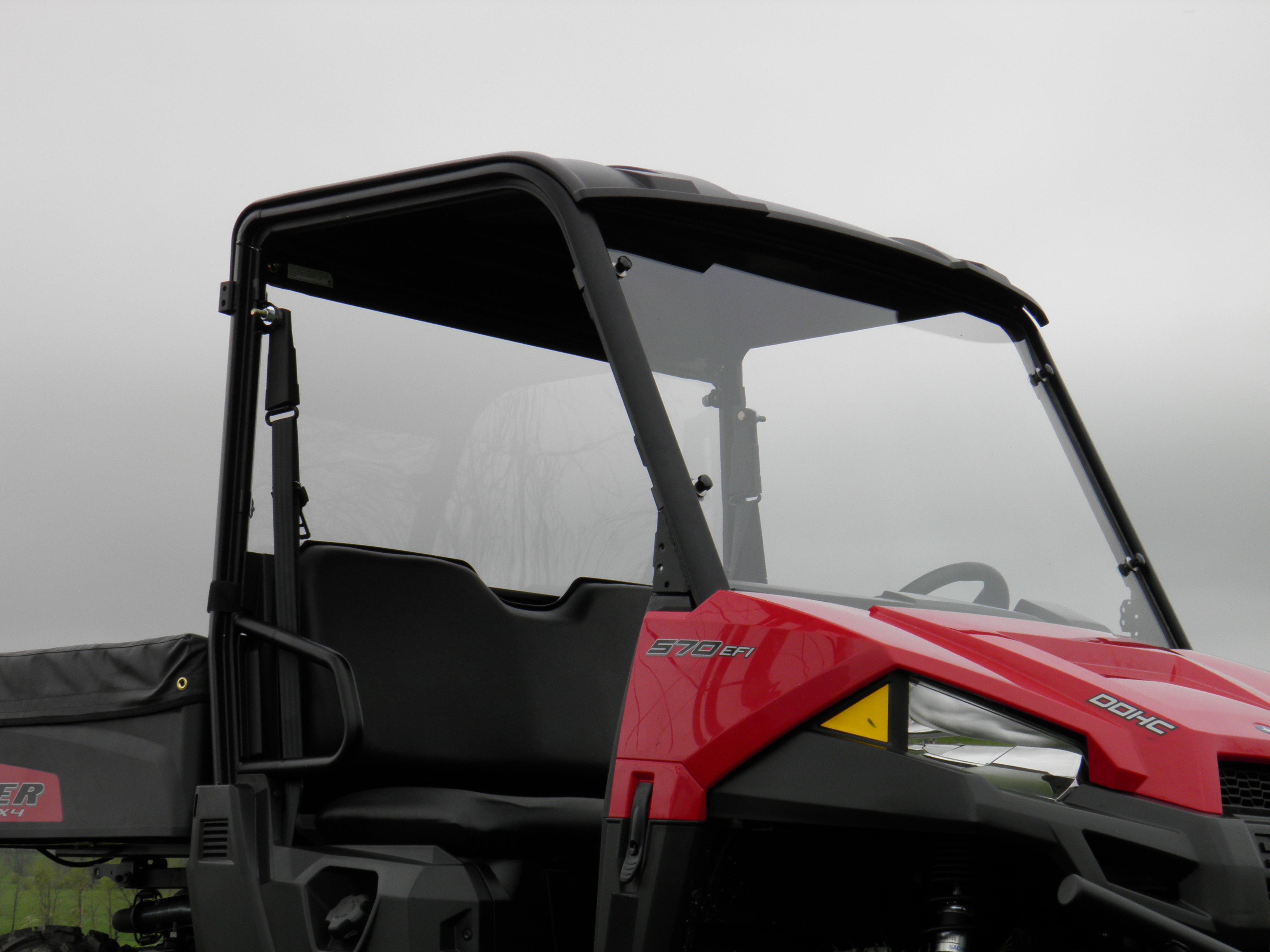 Photo of Polaris Ranger Crew 570 Mid Size - 4 Passenger - 1 Pc Scratch-Resistant Windshield by 3 Star UTV - Premium Windshields for UTVs / Side by Sides