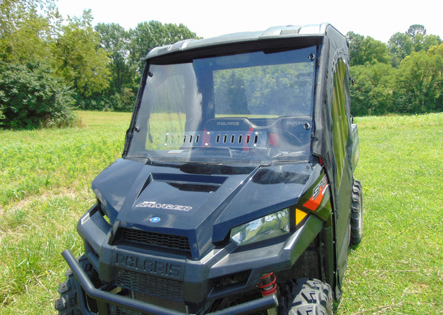 Photo of Polaris Ranger Crew 570 Mid Size - 4 Passenger- 1 Pc Windshield by 3 Star UTV - Premium Windshields for UTVs / Side by Sides