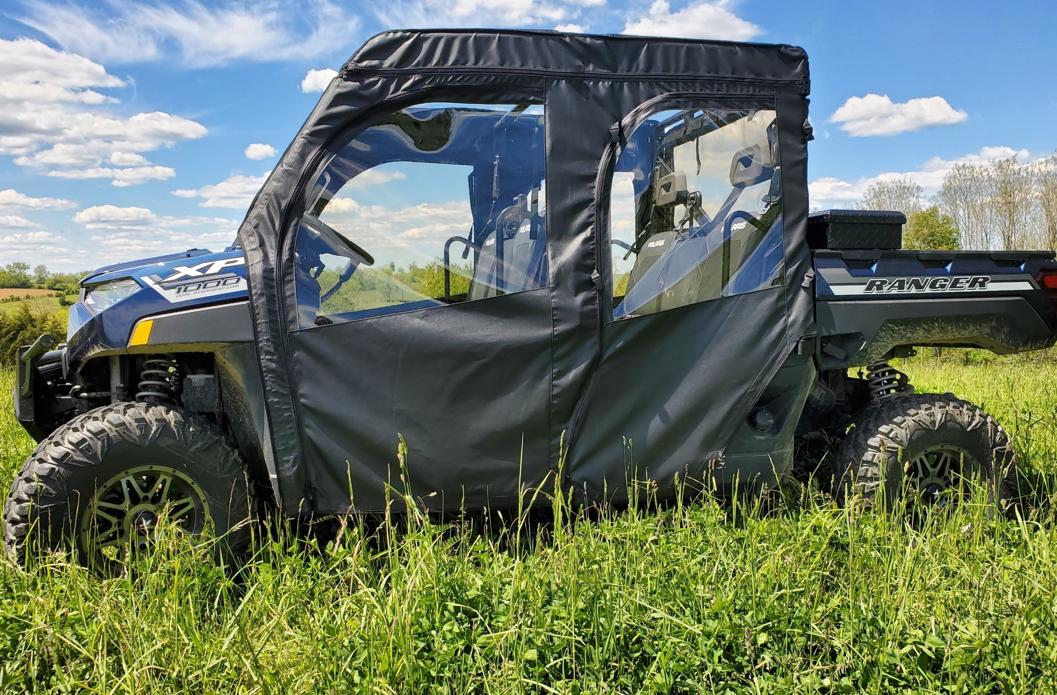 Photo of Polaris Ranger Crew 570 Mid Size - 4 Passenger - Soft Doors by 3 Star UTV - Premium Enclosures for UTVs / Side by Sides