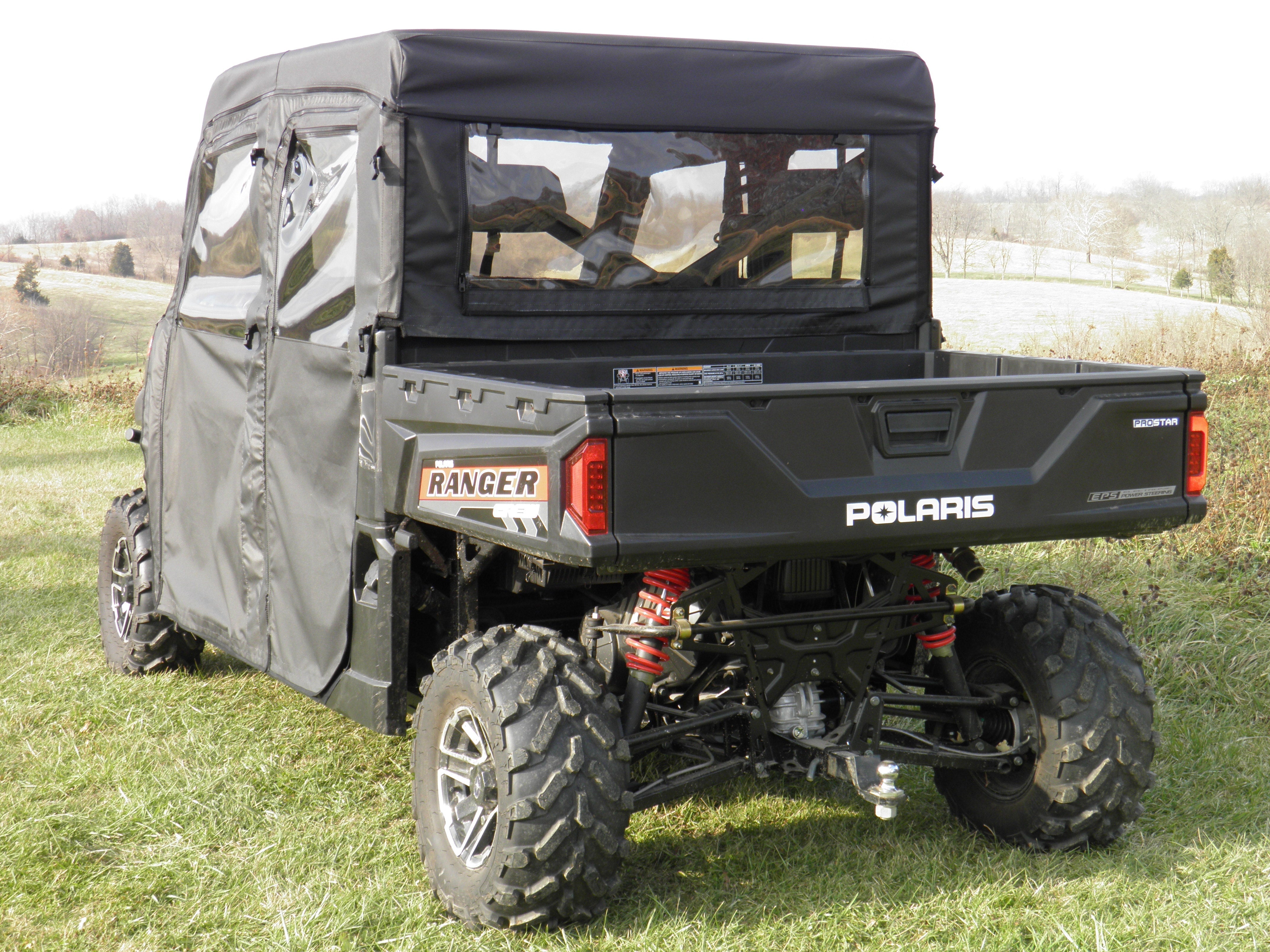 Photo of Polaris Ranger Crew 900 - Full Cab Enclosure with Vinyl Windshield by 3 Star UTV - Premium Enclosures for UTVs / Side by Sides